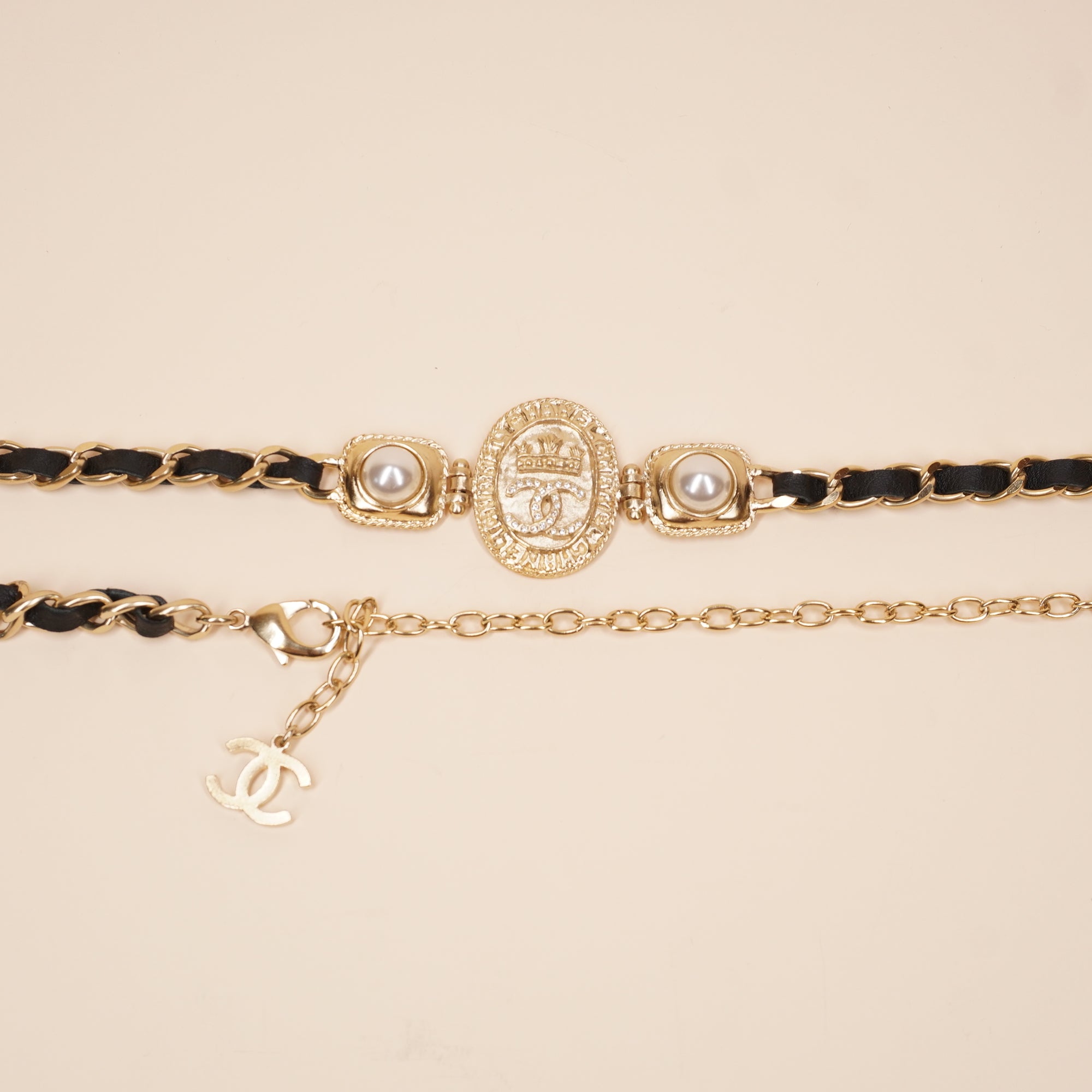 PRE-OWNED CC Coco Mark Charm Belt Chain
