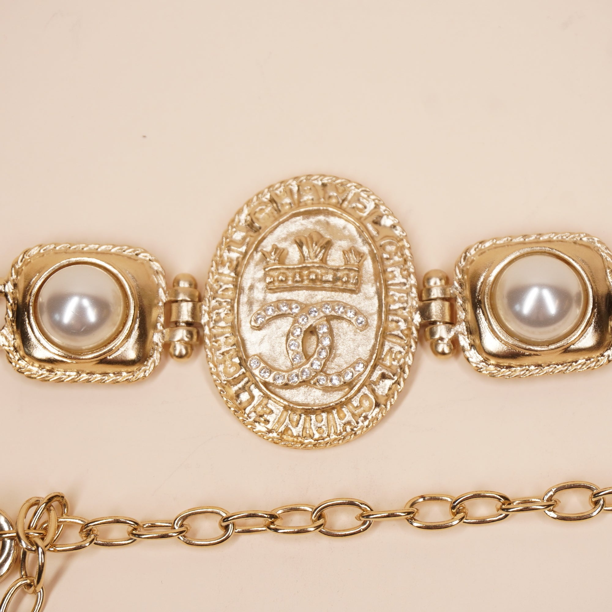 PRE-OWNED CC Coco Mark Charm Belt Chain