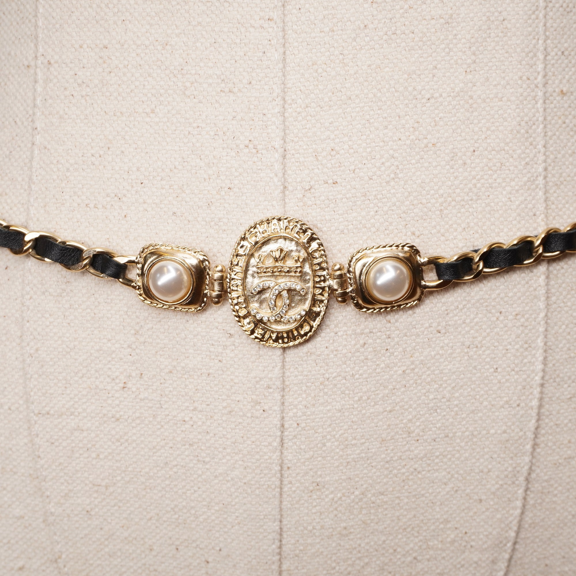PRE-OWNED CC Coco Mark Charm Belt Chain
