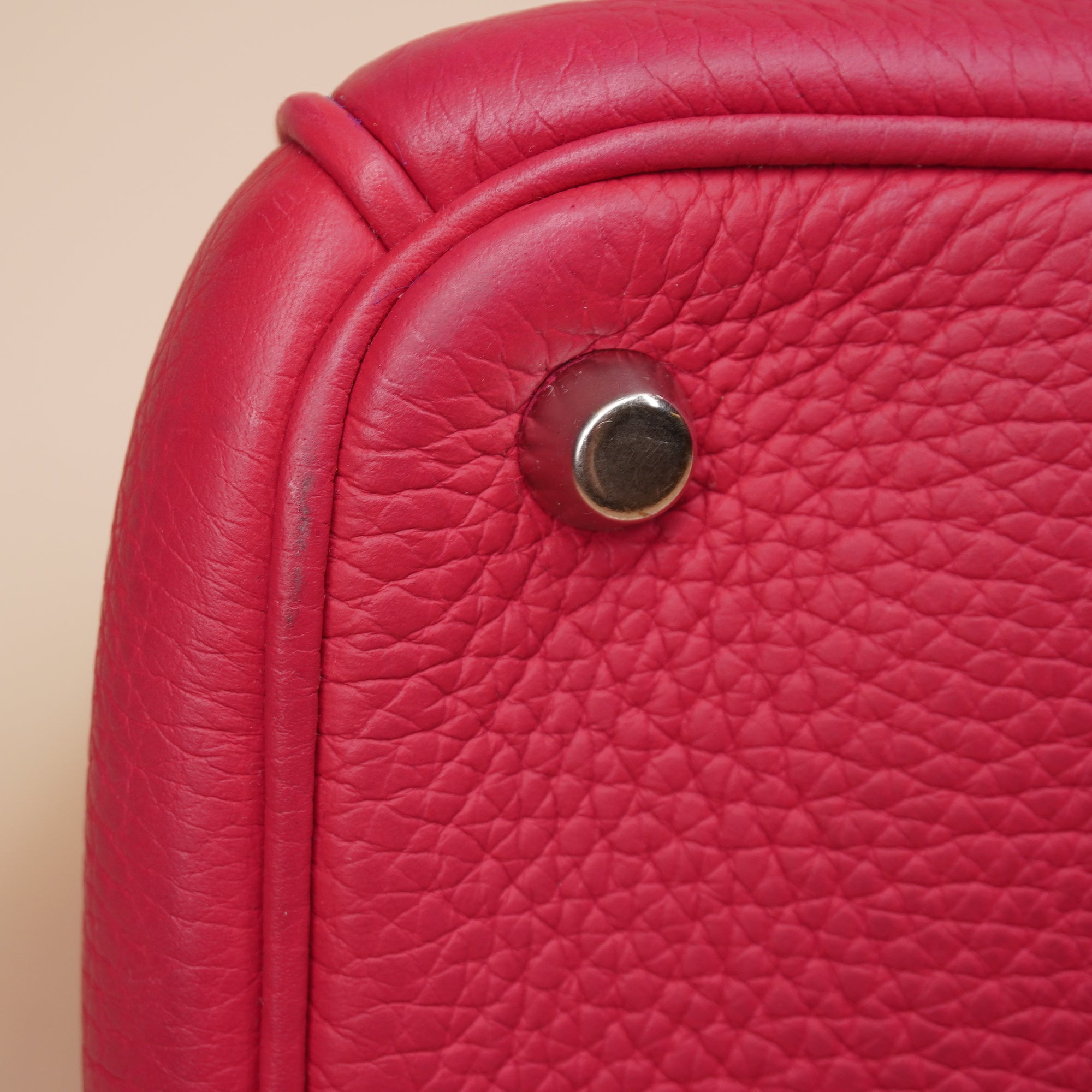 PRE-OWNED Pink Pebbled Leather Medium Diorissimo Tote Bag