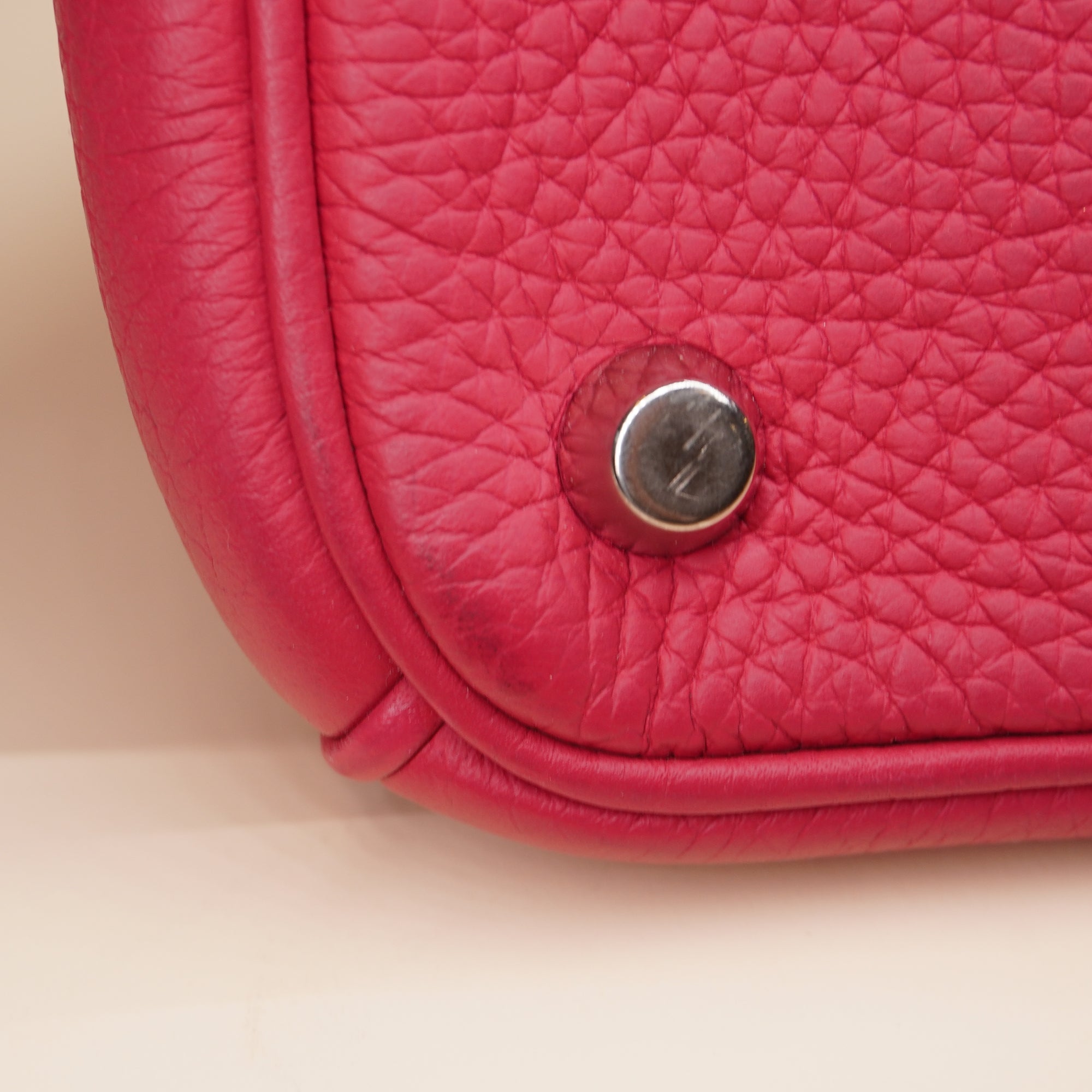 PRE-OWNED Pink Pebbled Leather Medium Diorissimo Tote Bag