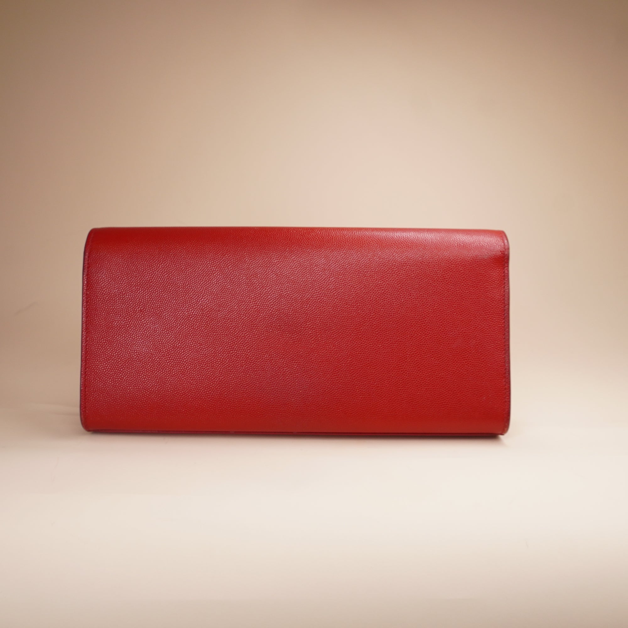 PRE-OWNED Grain De Poudre Classic Monogram Red Cassandre Clutch