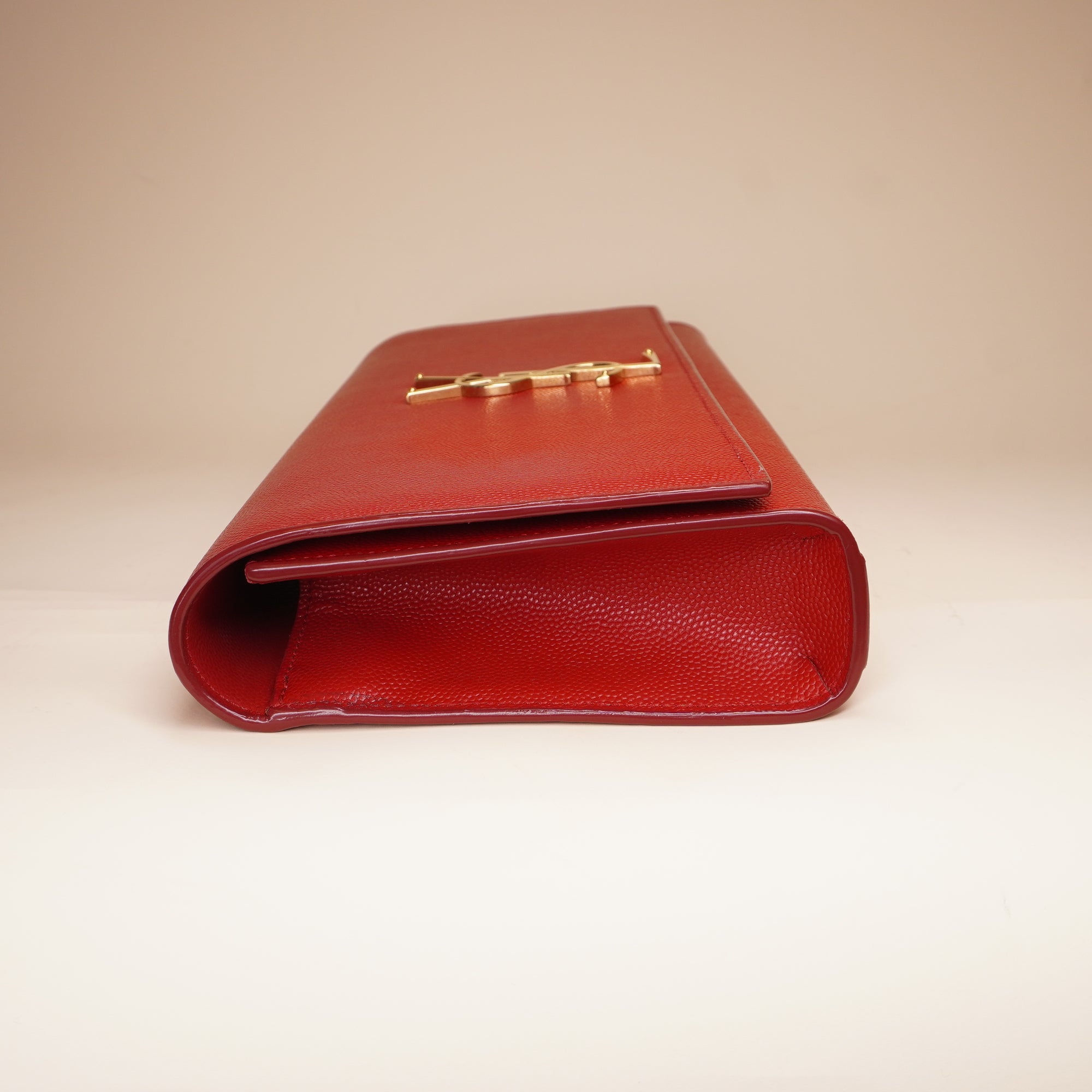 PRE-OWNED Grain De Poudre Classic Monogram Red Cassandre Clutch