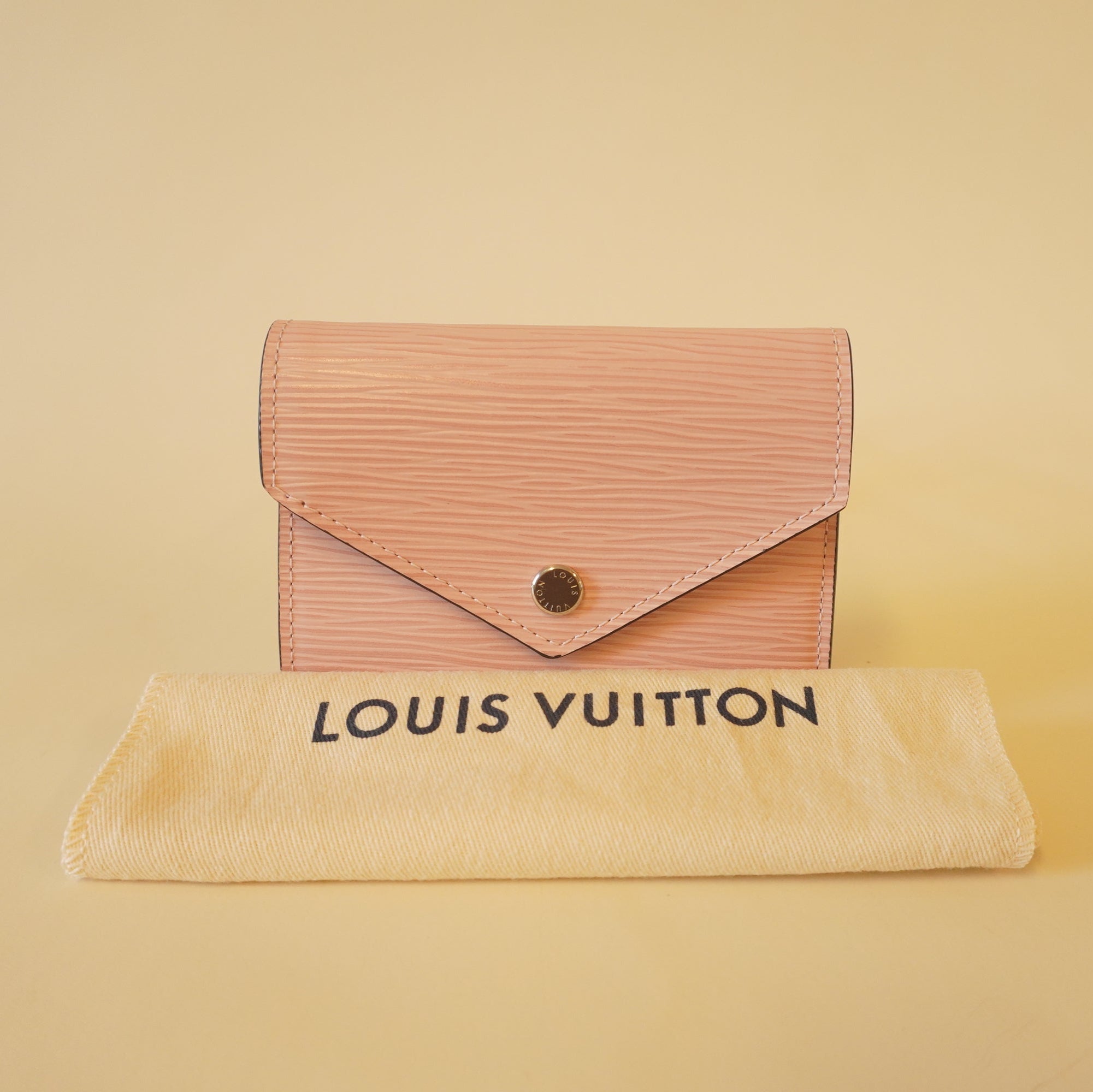 PRE-OWNED LV Rose Ballerine Epi Leather Victorine Wallet