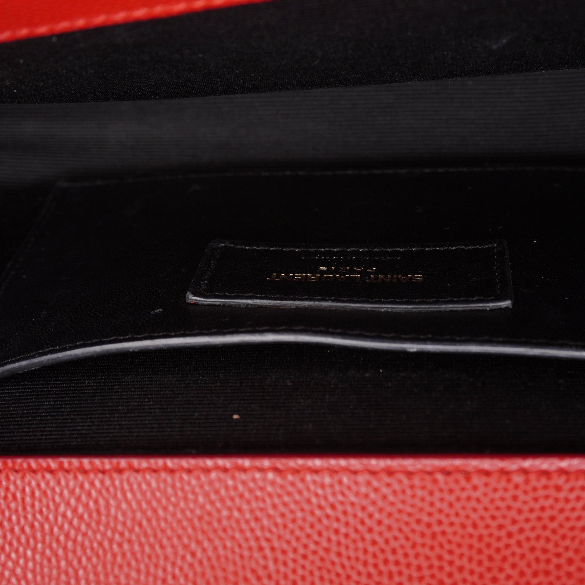 PRE-OWNED Grain De Poudre Classic Monogram Red Cassandre Clutch