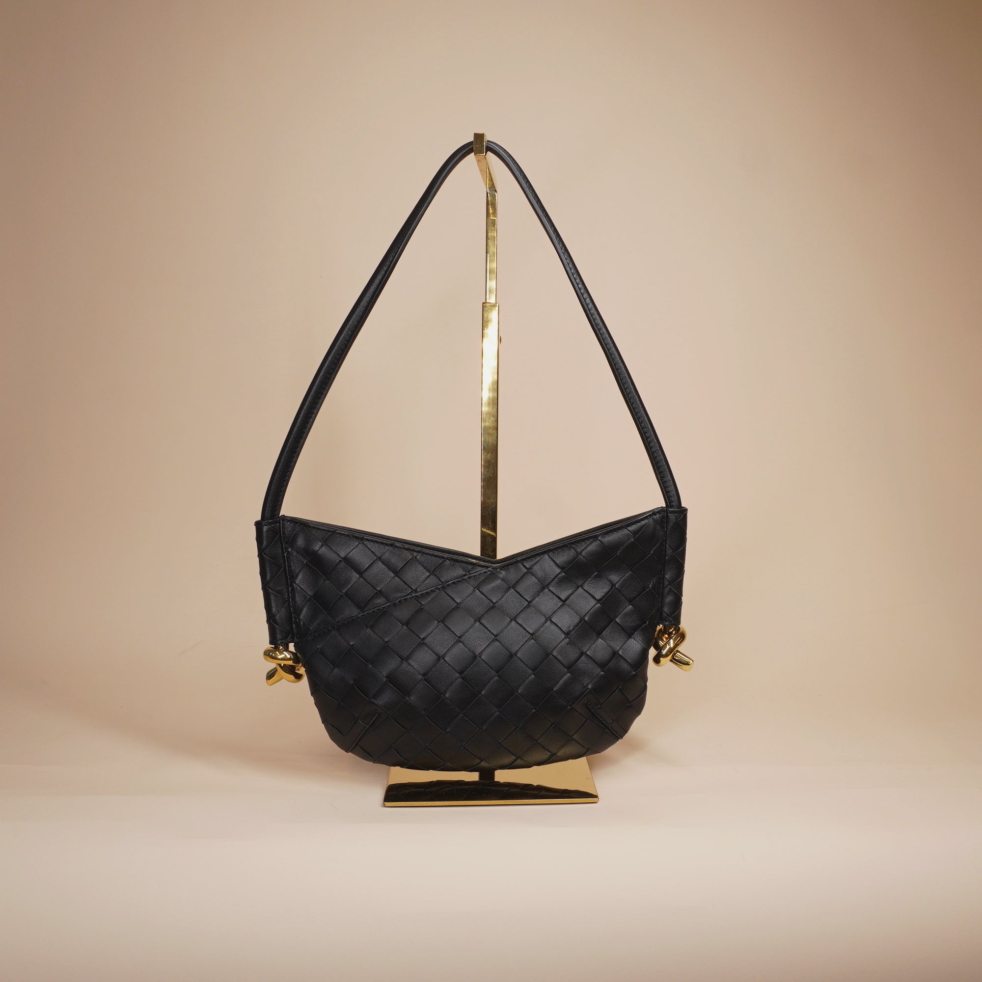 PRE-OWNED Solstice Mini Navy Blue Leather Bag