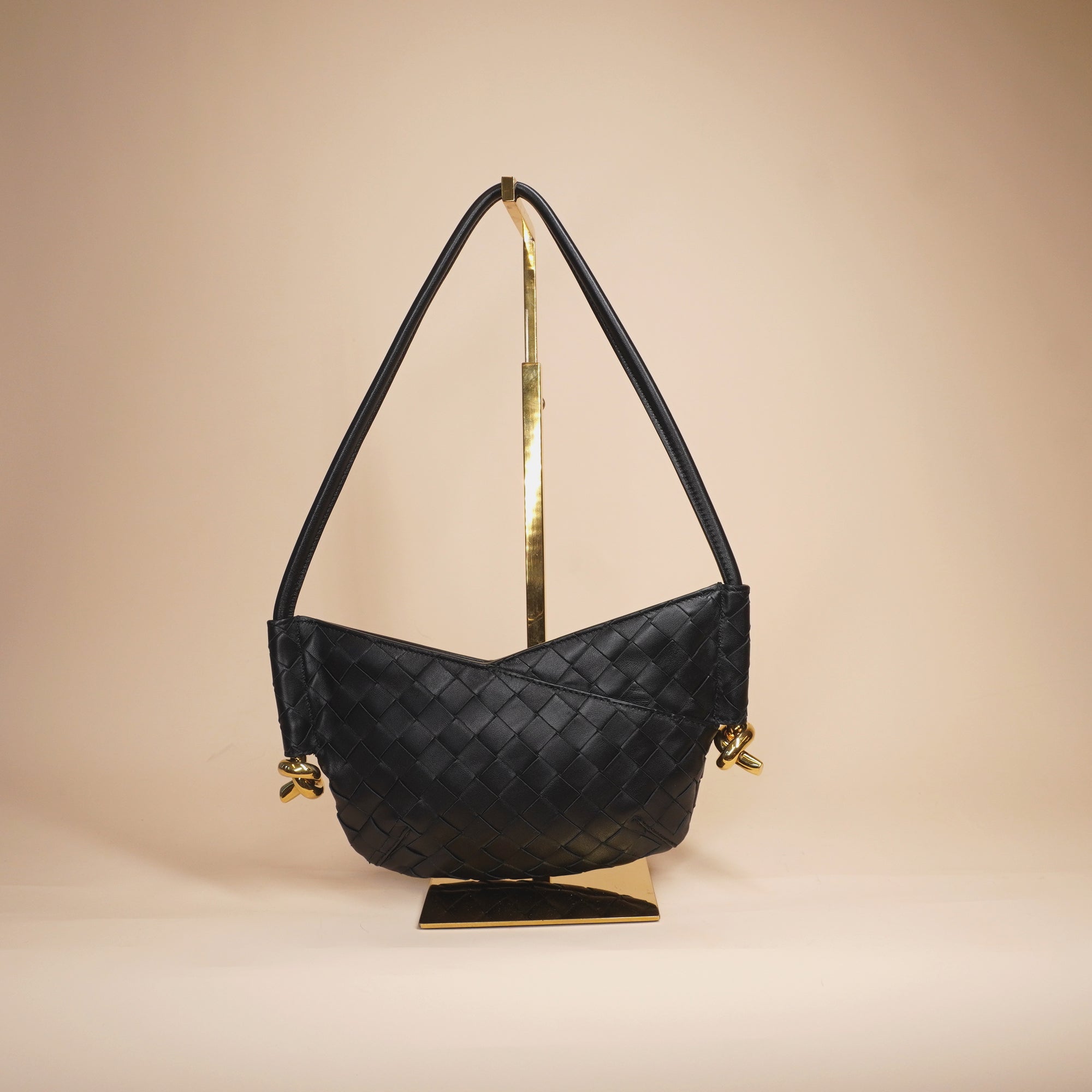PRE-OWNED Solstice Mini Navy Blue Leather Bag