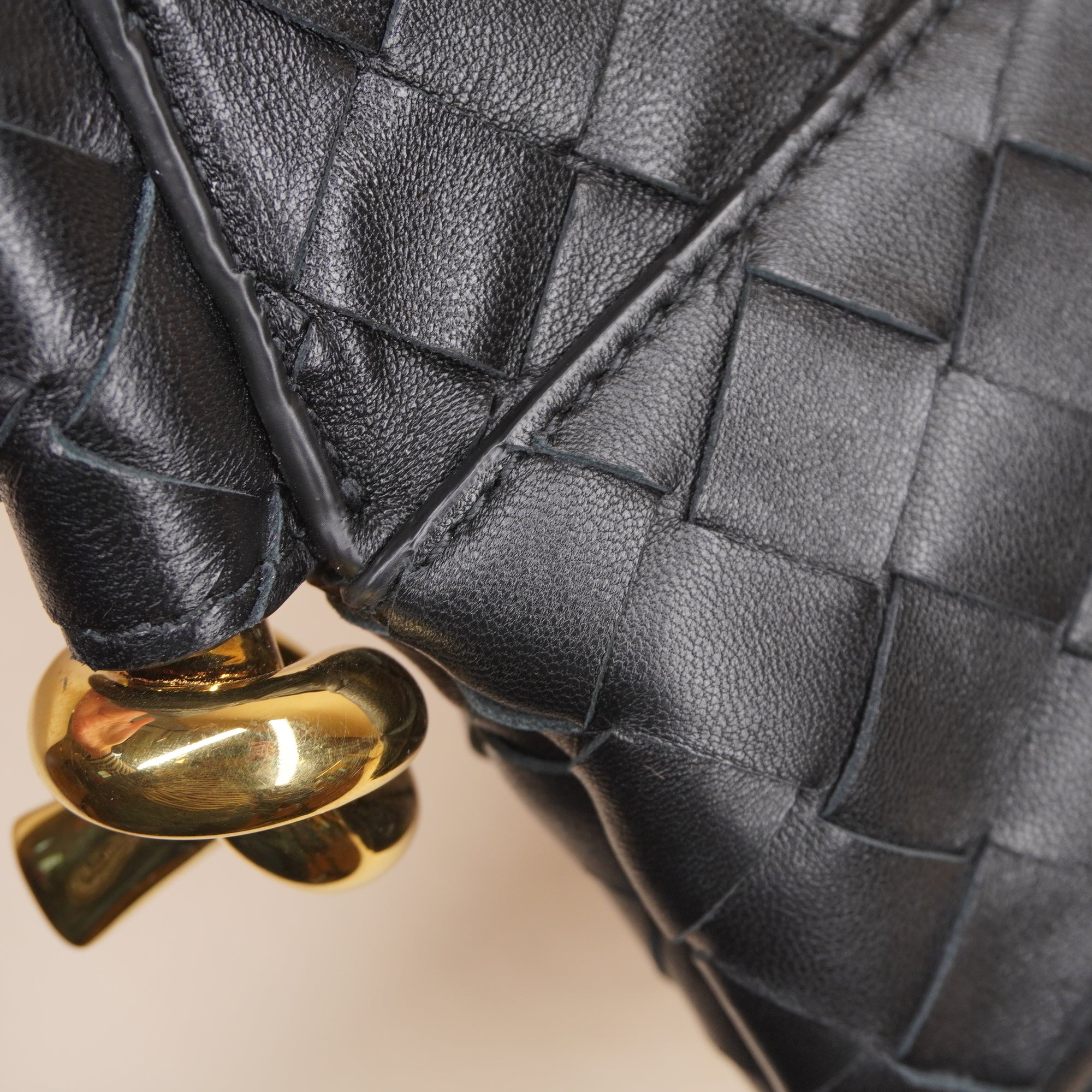 PRE-OWNED Solstice Mini Navy Blue Leather Bag
