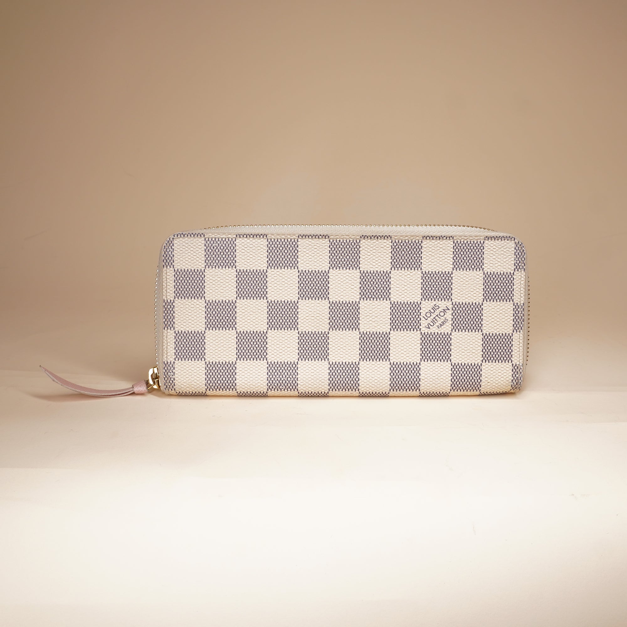 PRE-OWNED LV Damier Azur Canvas Zippy Wallet