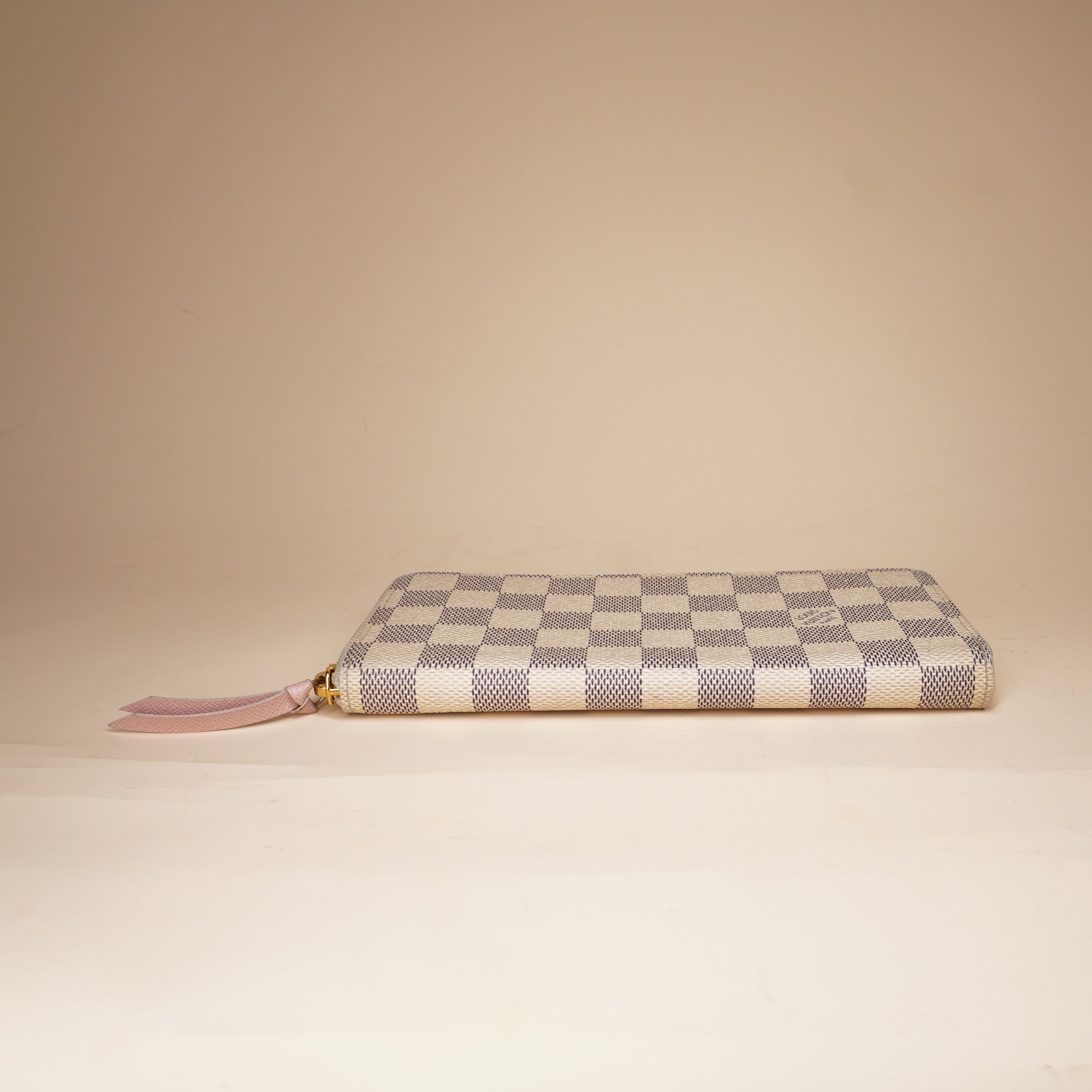PRE-OWNED LV Damier Azur Canvas Zippy Wallet