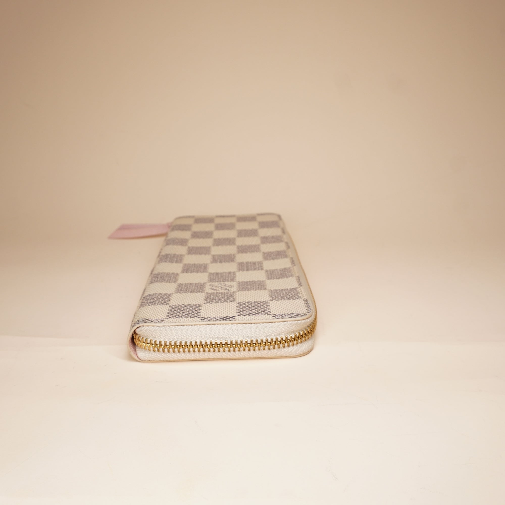 PRE-OWNED LV Damier Azur Canvas Zippy Wallet