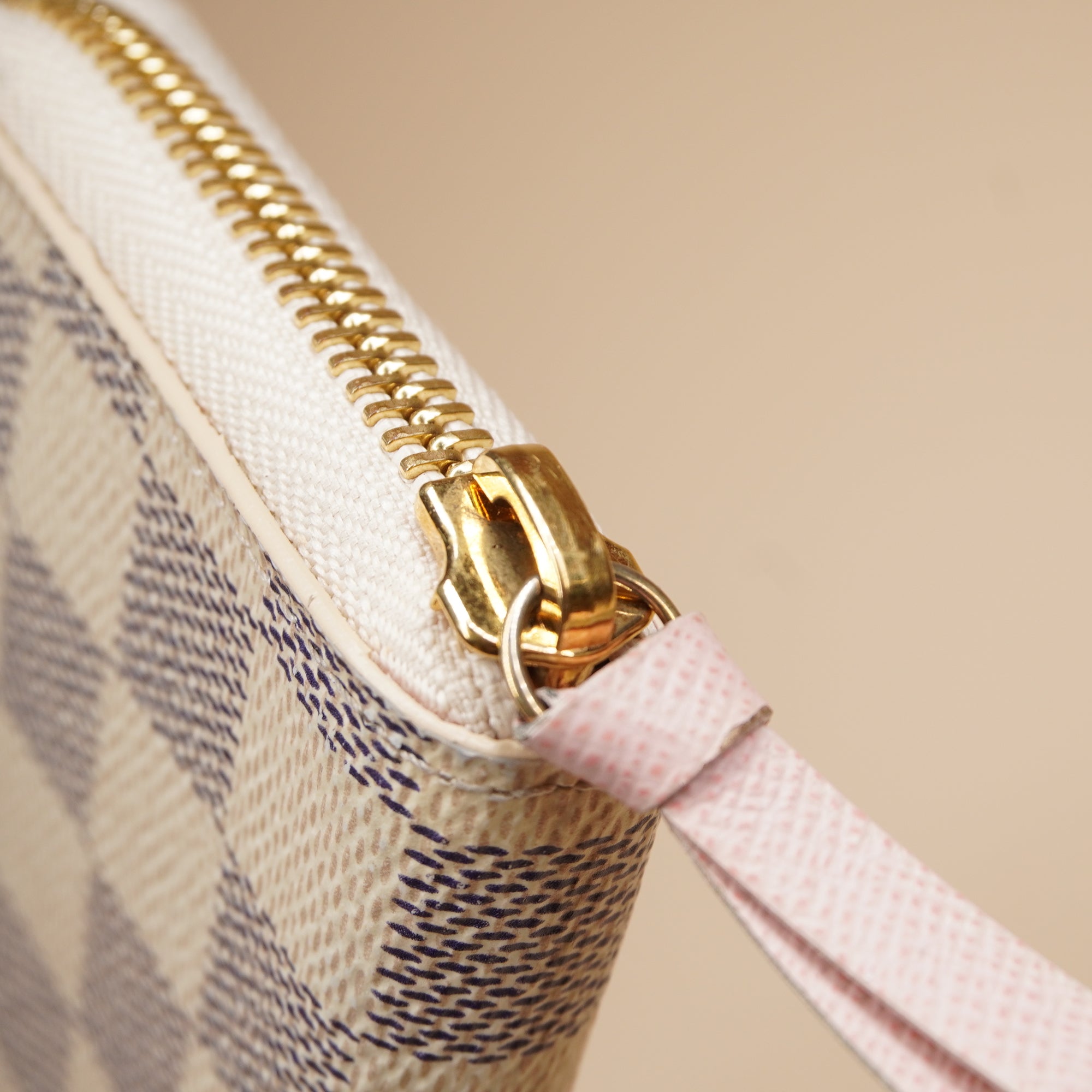 PRE-OWNED LV Damier Azur Canvas Zippy Wallet