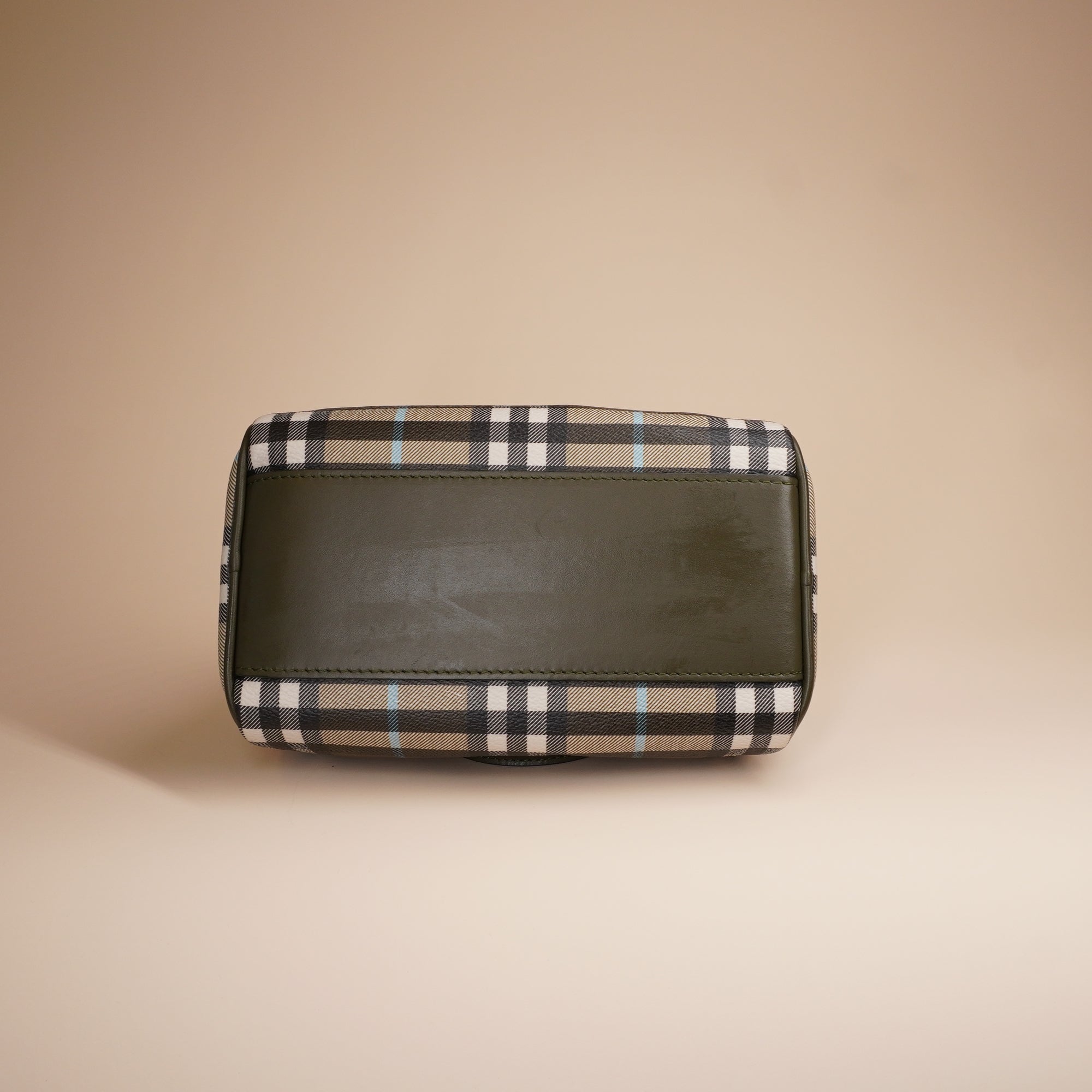 PRE-OWNED Vintage Check Coated Canvas Bowling Bag