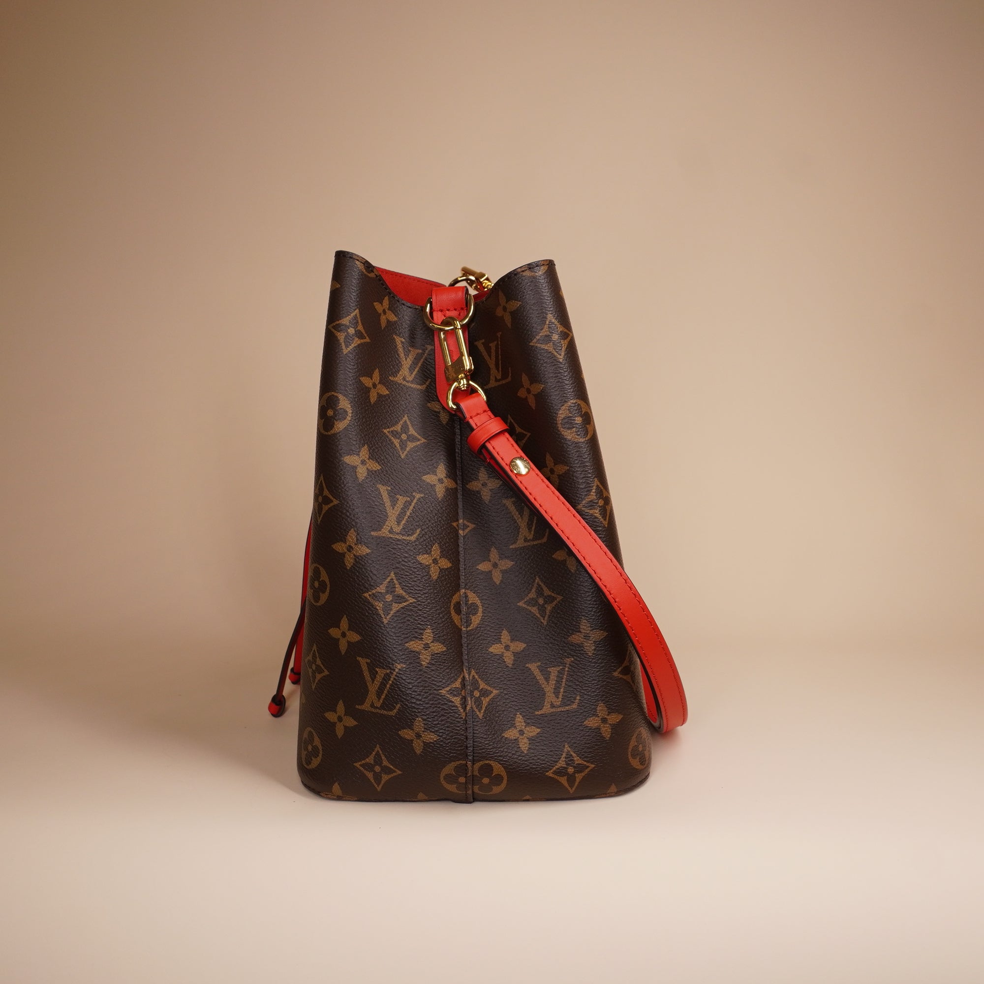 PRE-OWNED LV Coquelicot Monogram Canvas Neonoe Bag