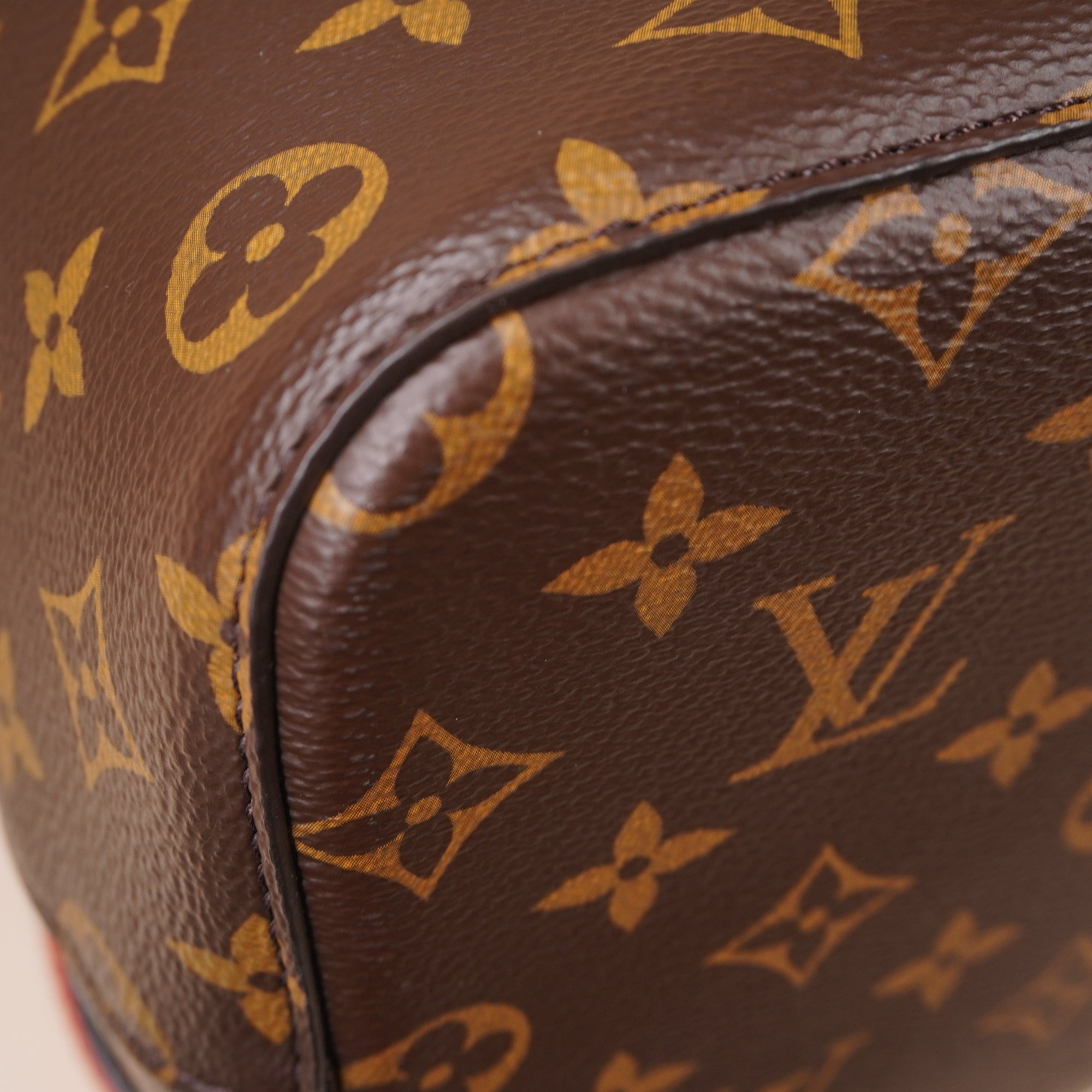 PRE-OWNED LV Coquelicot Monogram Canvas Neonoe Bag