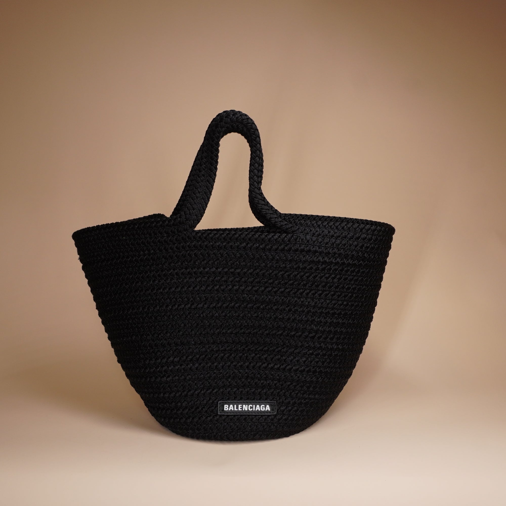 PRE-OWNED Small Black Ibiza Basket Bag 