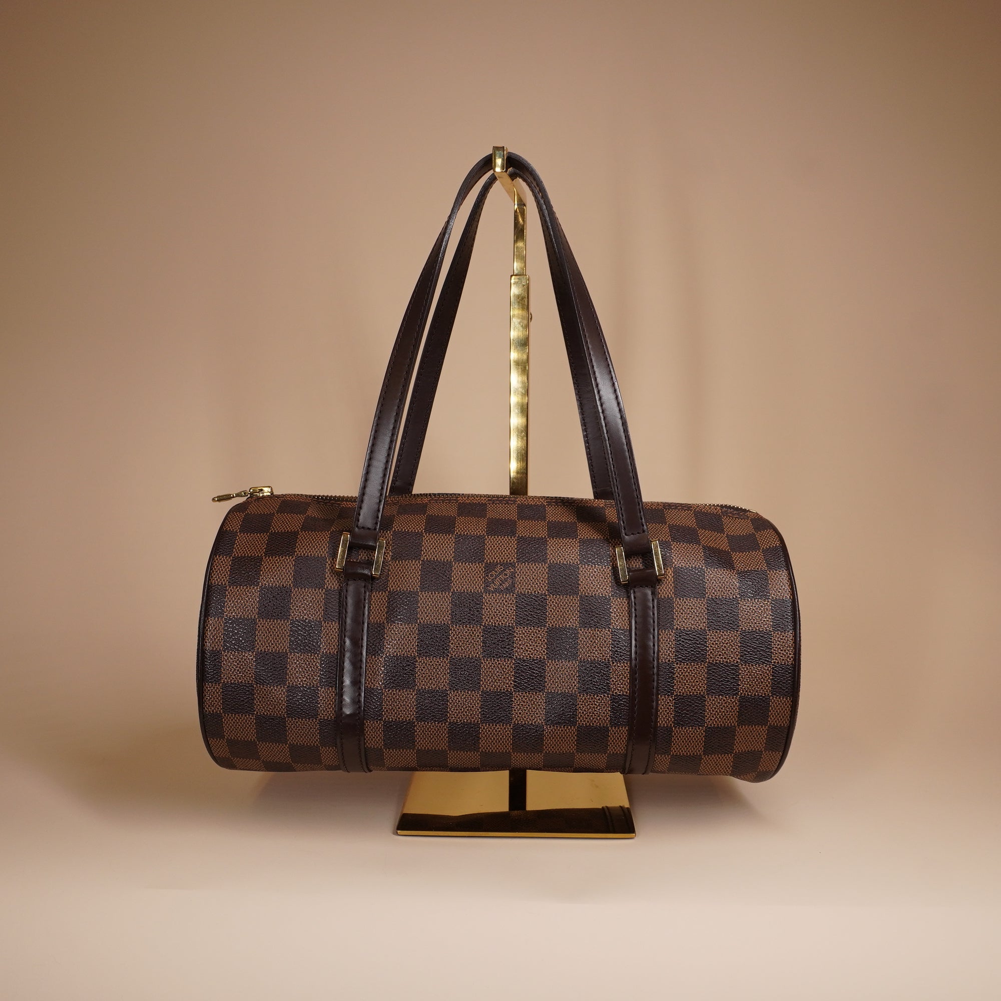 PRE-OWNED LV Brown Damier Ebene Papillon Bag