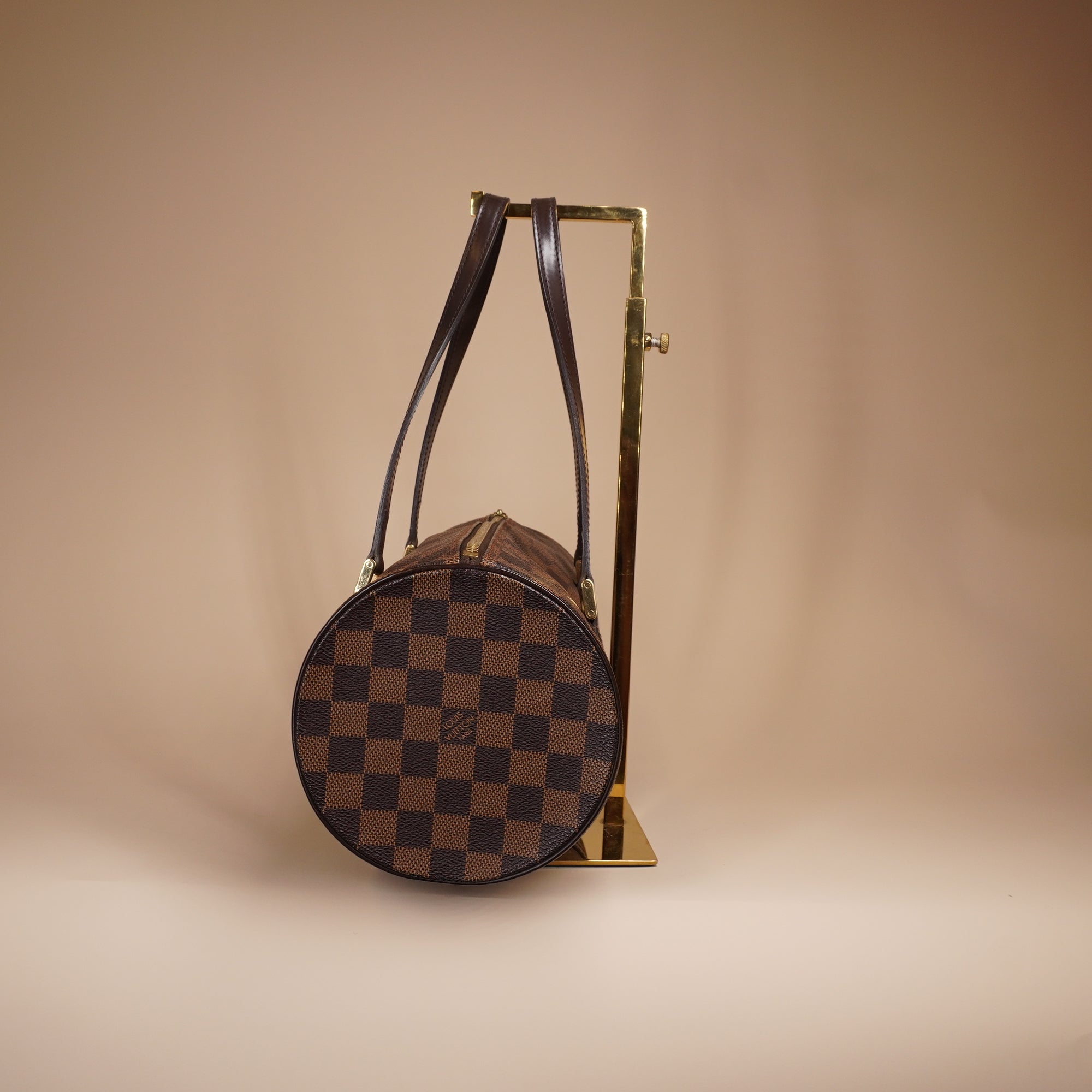 PRE-OWNED LV Brown Damier Ebene Papillon Bag
