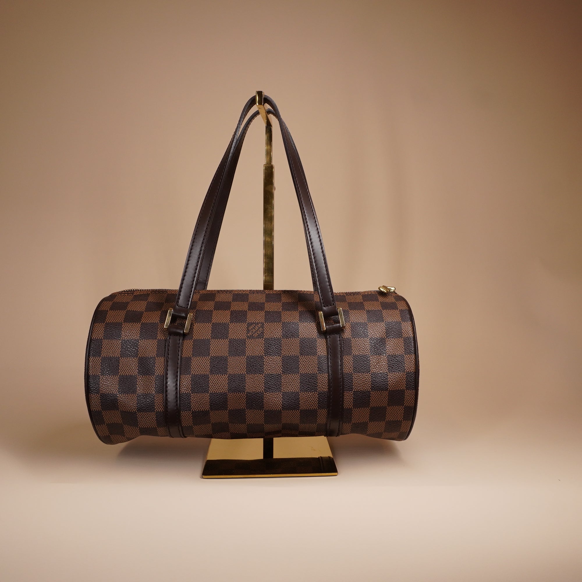 PRE-OWNED LV Brown Damier Ebene Papillon Bag