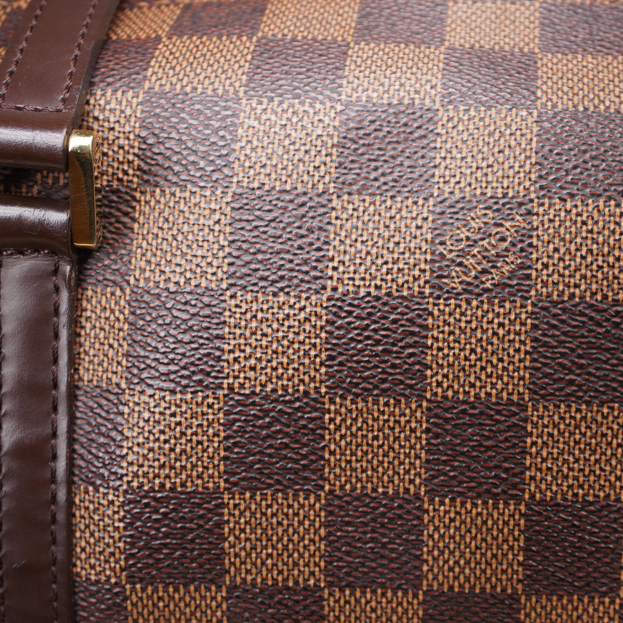 PRE-OWNED LV Brown Damier Ebene Papillon Bag