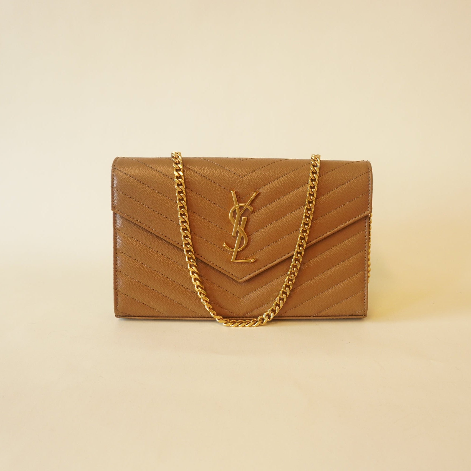 PRE-OWNED  Loulou Brown Calfskin Shoulder Bag