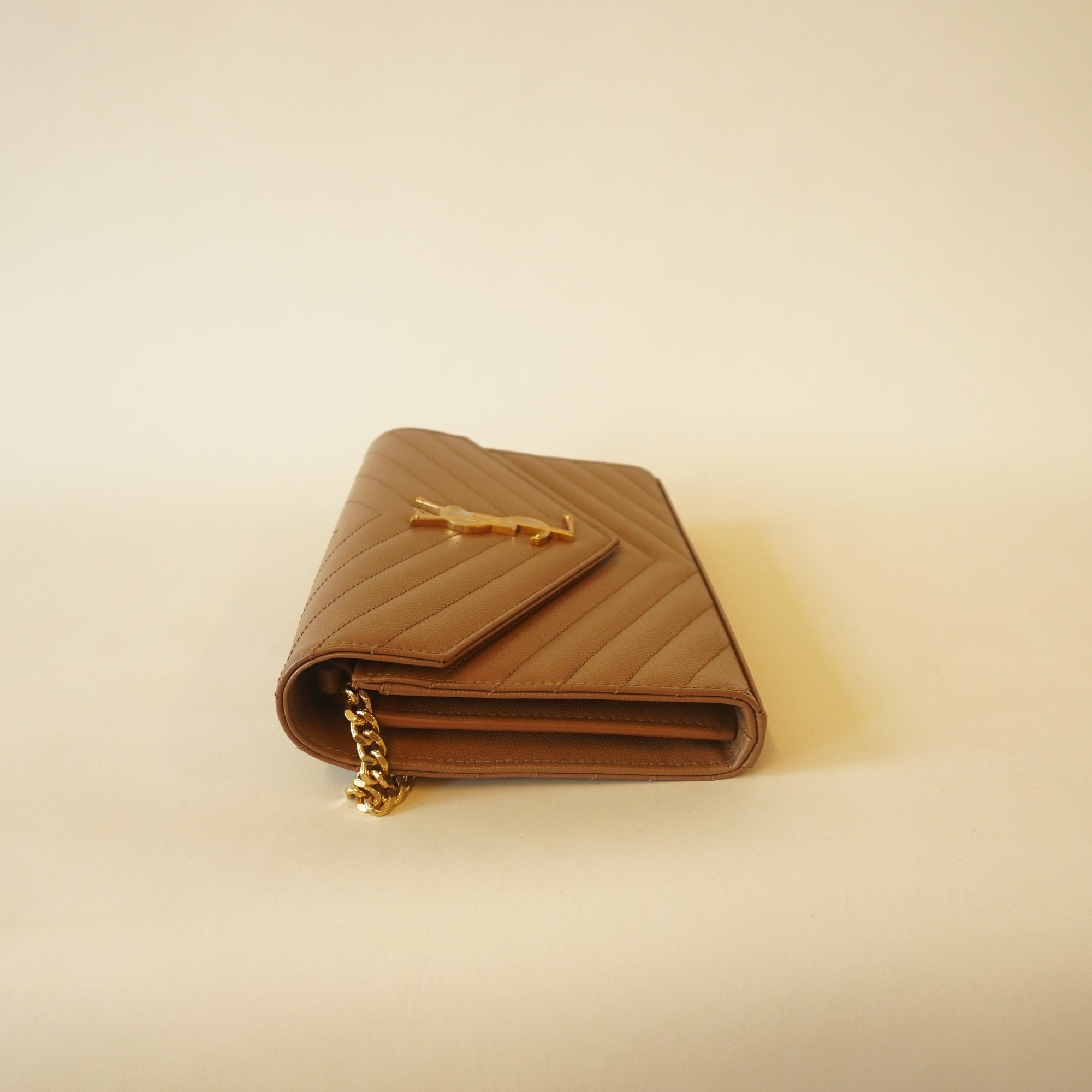 PRE-OWNED  Loulou Brown Calfskin Shoulder Bag