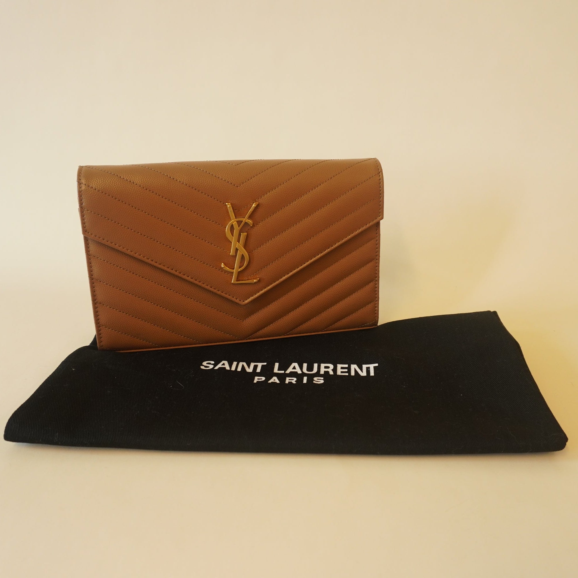 PRE-OWNED  Loulou Brown Calfskin Shoulder Bag