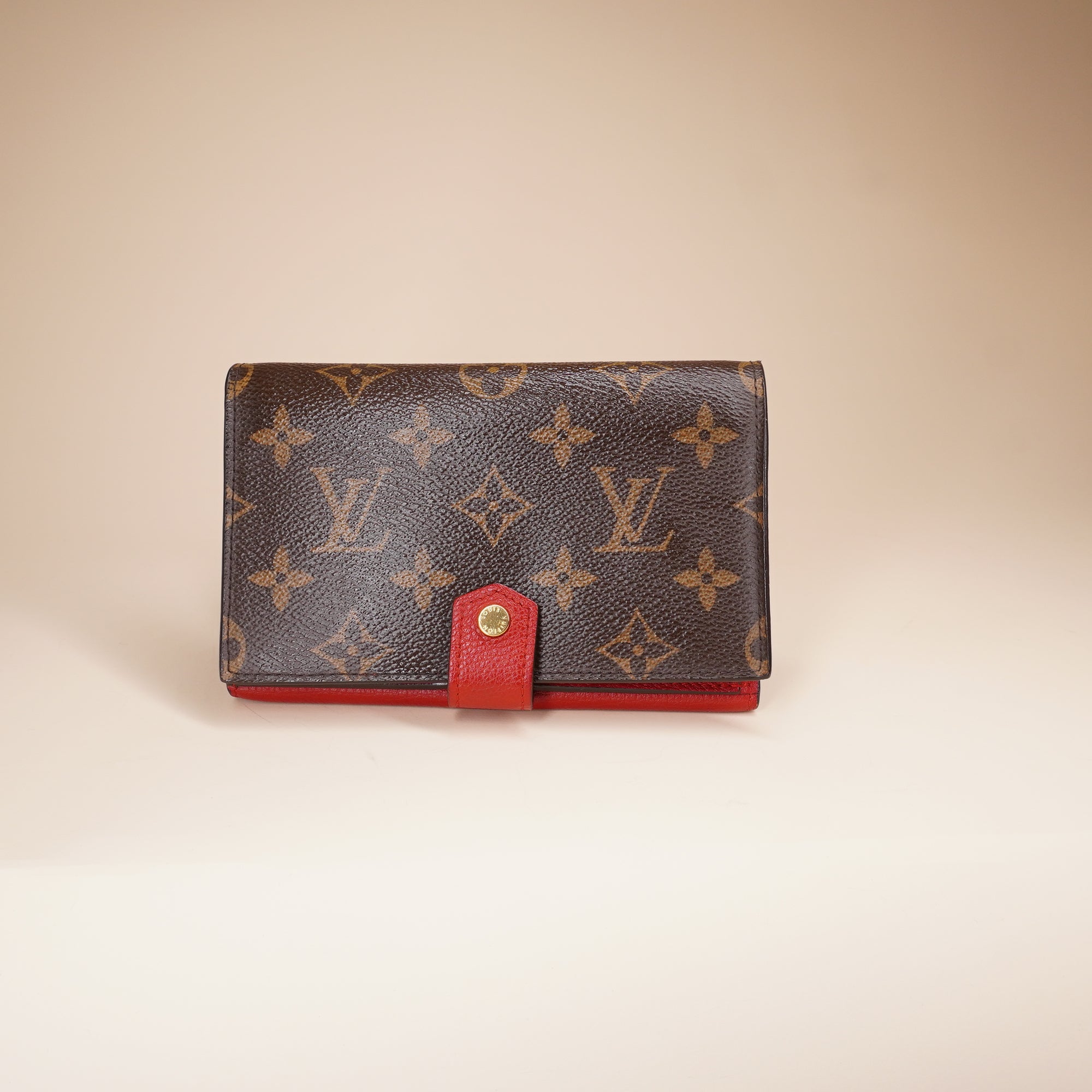 PRE-OWNED LV Cerise Monogram Canvas Pallas Compact Wallet