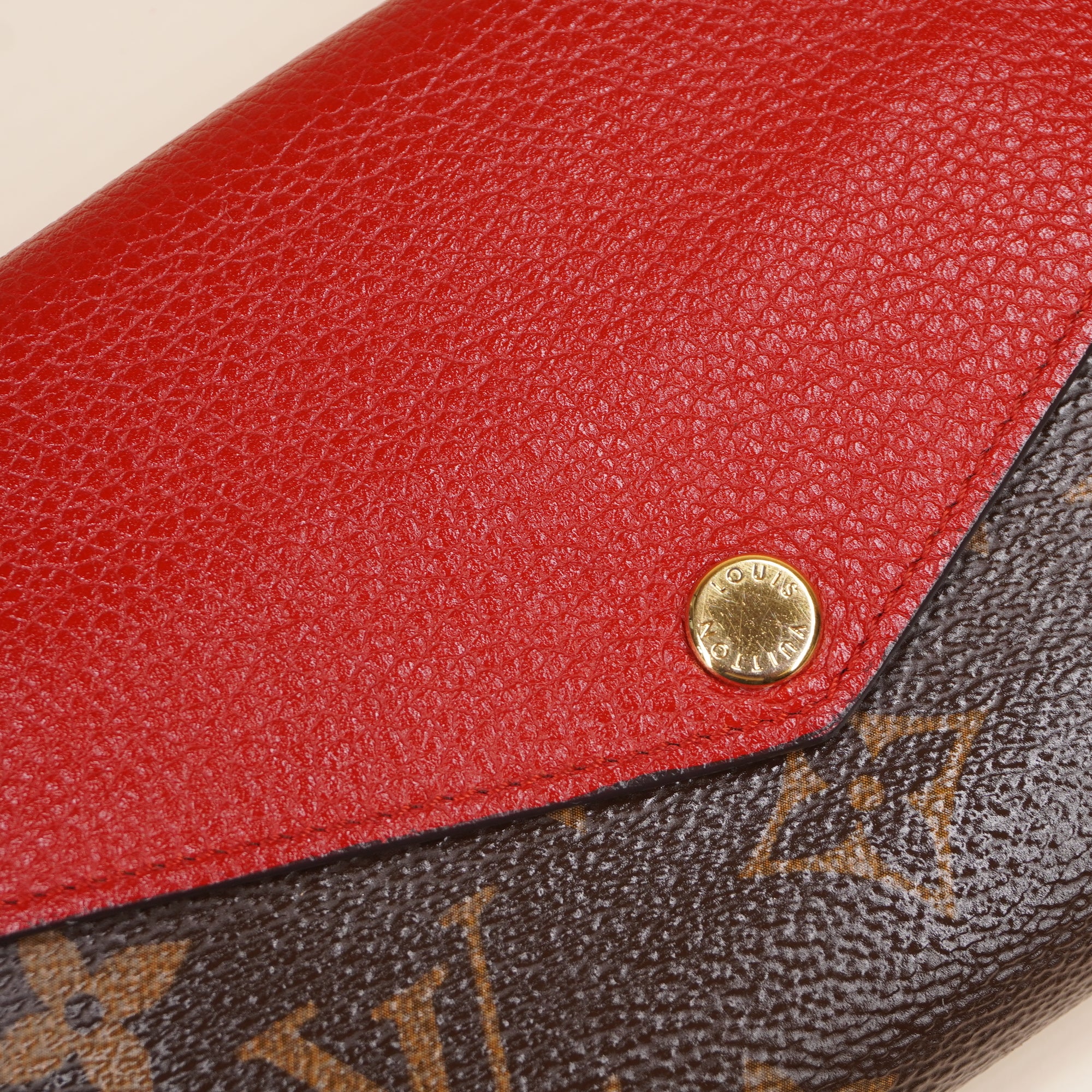 PRE-OWNED LV Cerise Monogram Canvas Pallas Compact Wallet