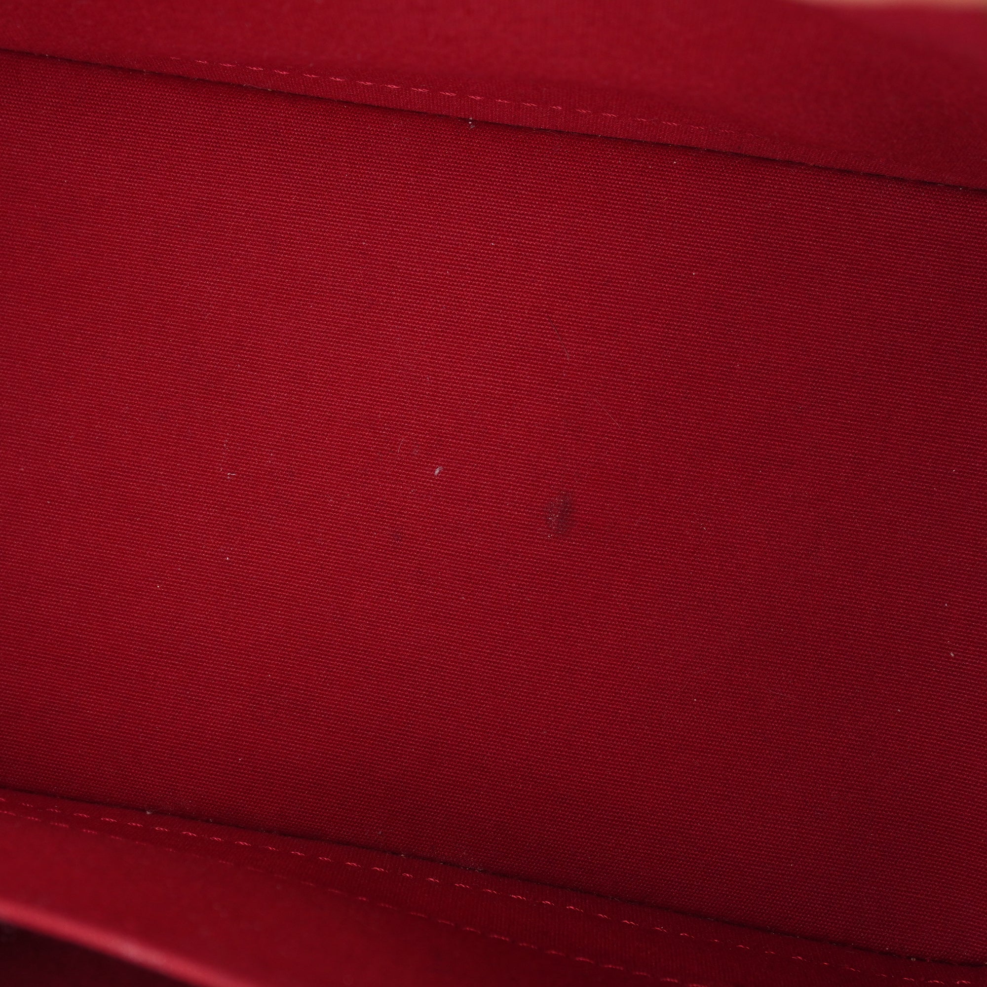 PRE-OWNED LV Red Monogram Vernis Alma BB Satchel