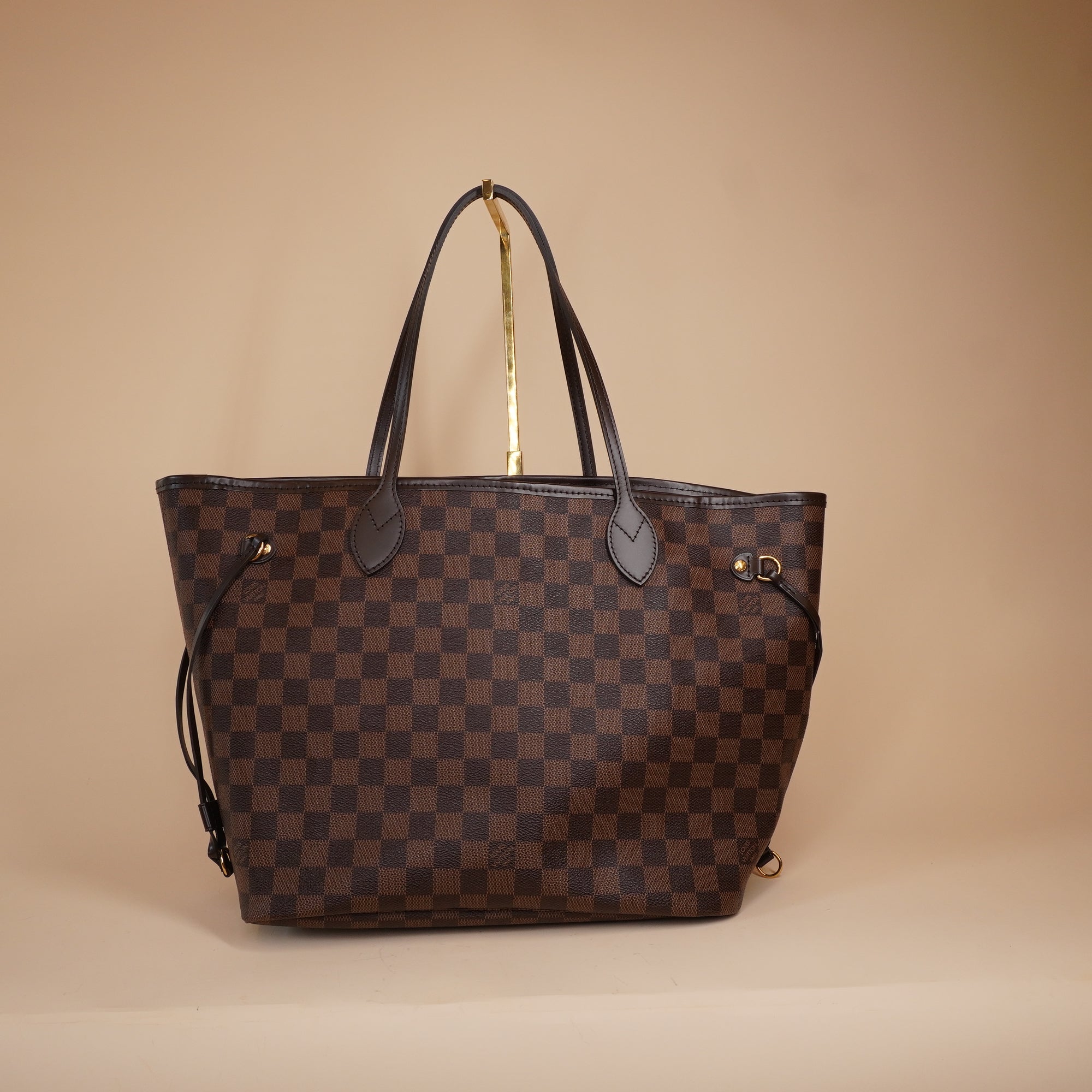 PRE-OWNED LV Neverfull MM Totebag Damier Ebene