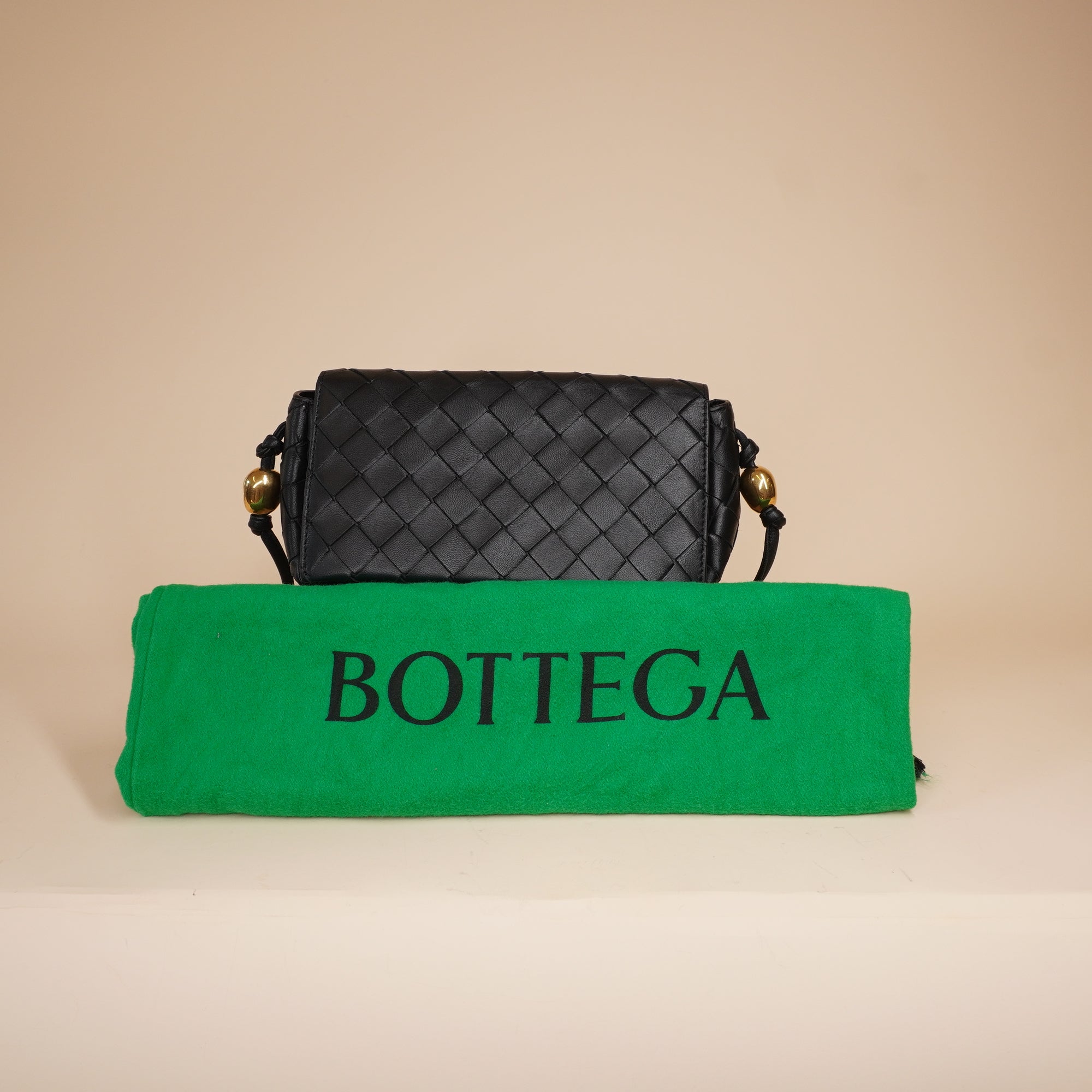 PRE-OWNED Multi-Pouch Crossbody Bag in Intrecciato Leather