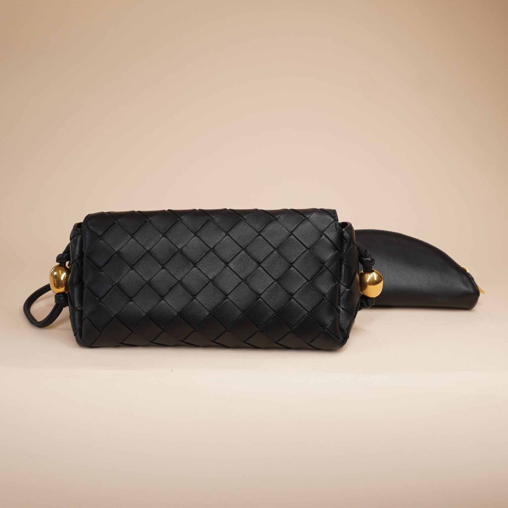 PRE-OWNED Multi-Pouch Crossbody Bag in Intrecciato Leather