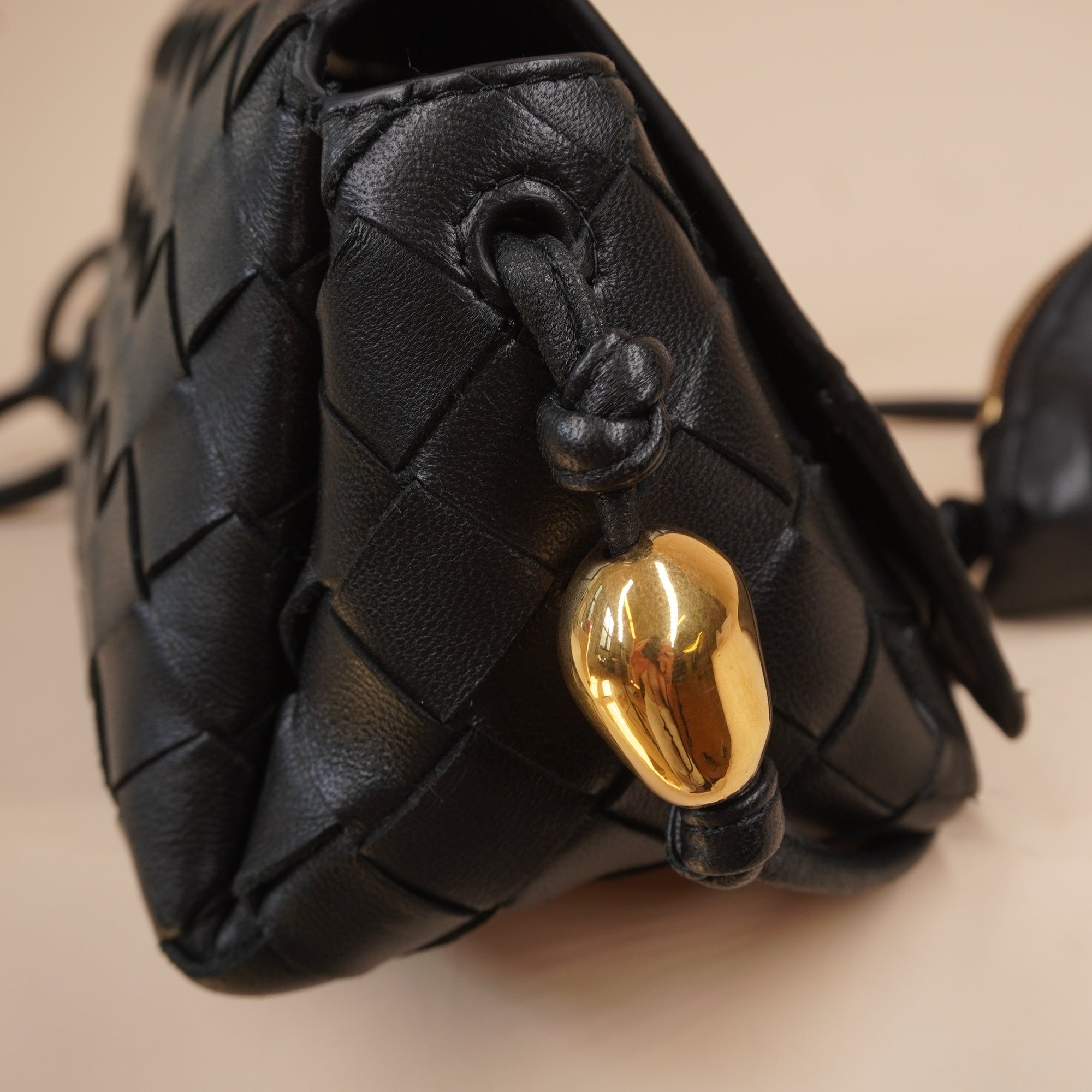 PRE-OWNED Multi-Pouch Crossbody Bag in Intrecciato Leather