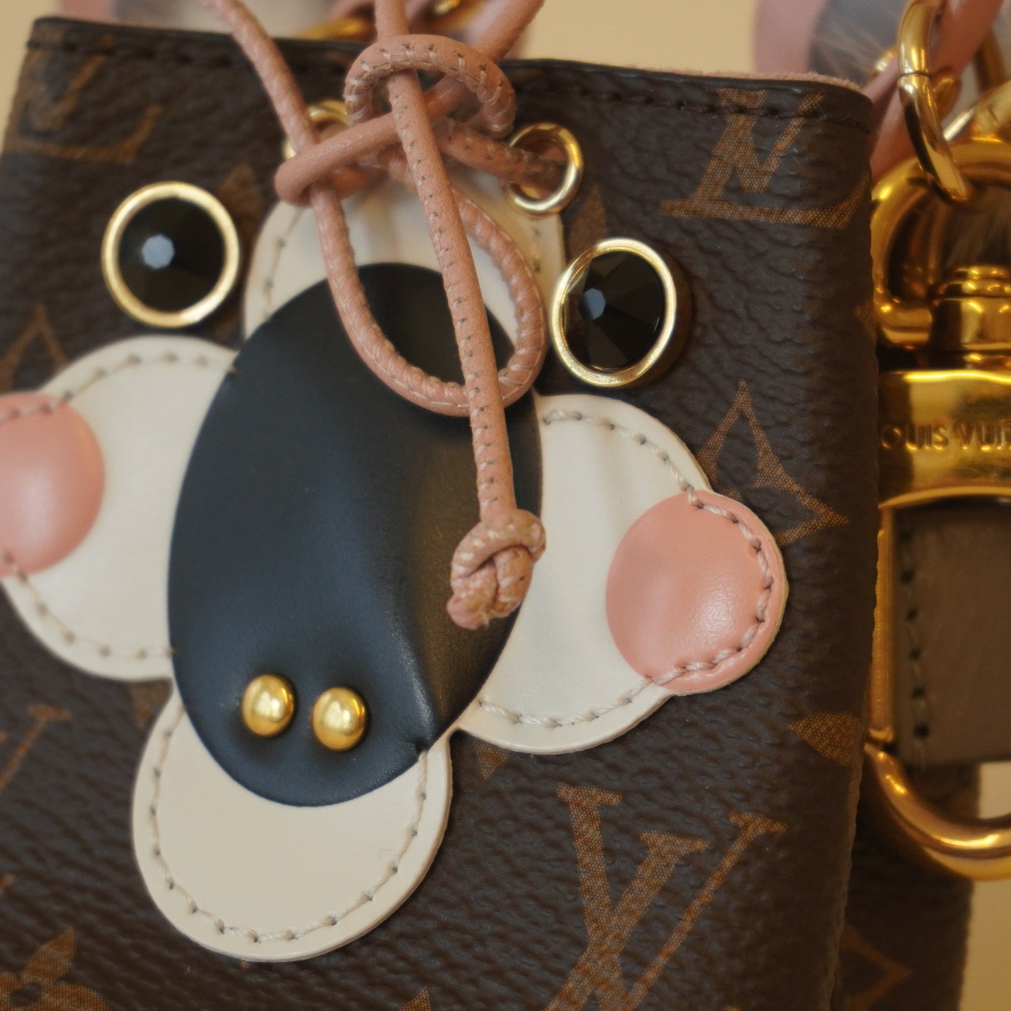 PRE-OWNED Monogram Bucket Cute Bag Charm