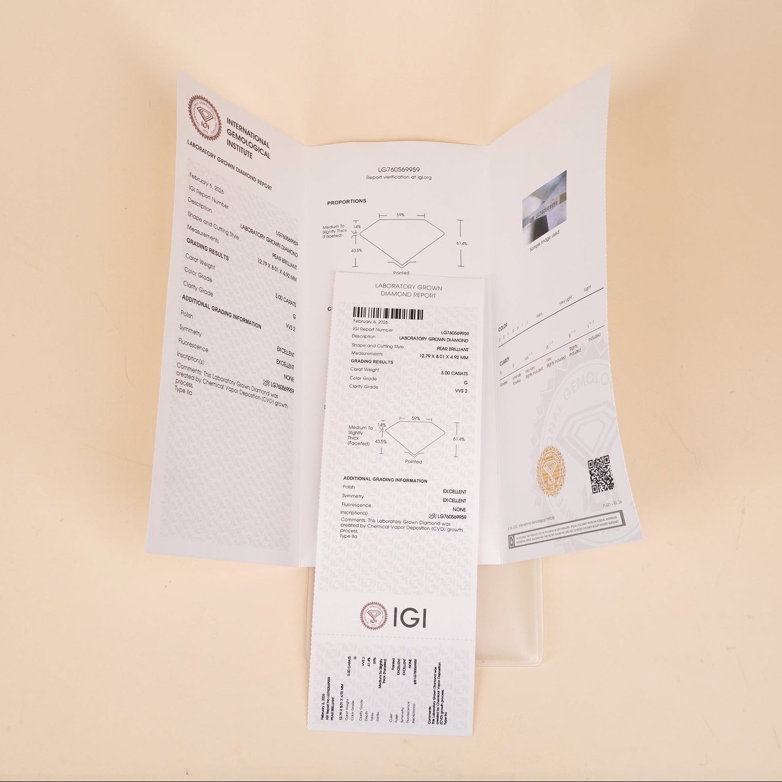 TDC - Large Double Pear Necklace Lab