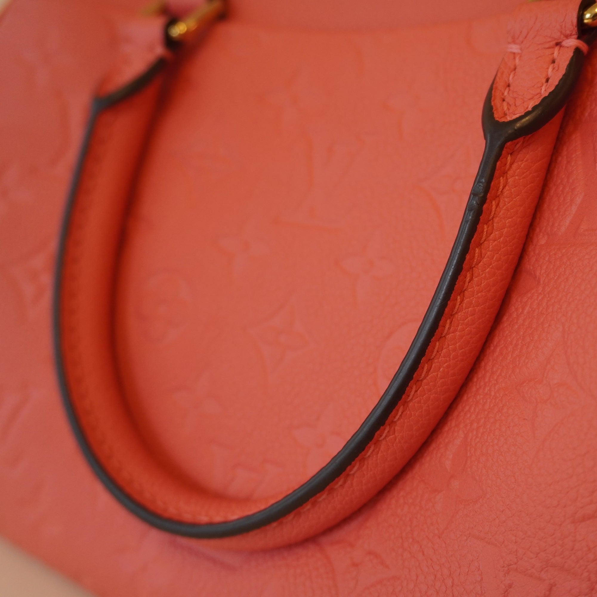 PRE-OWNED LV Pink Blossom Speedy 25 Monogram Empreinte Shoulder Bag