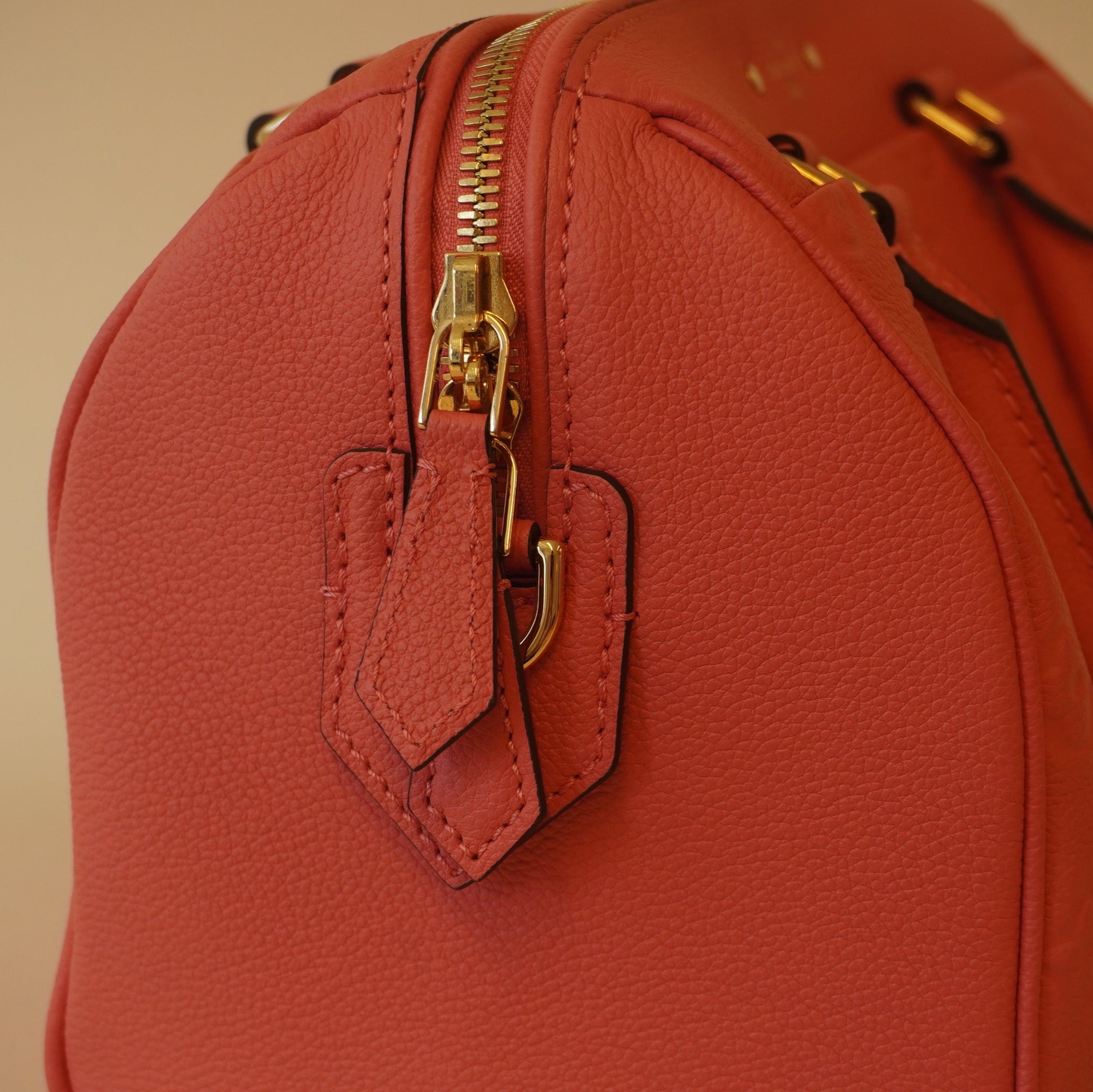 PRE-OWNED LV Pink Blossom Speedy 25 Monogram Empreinte Shoulder Bag