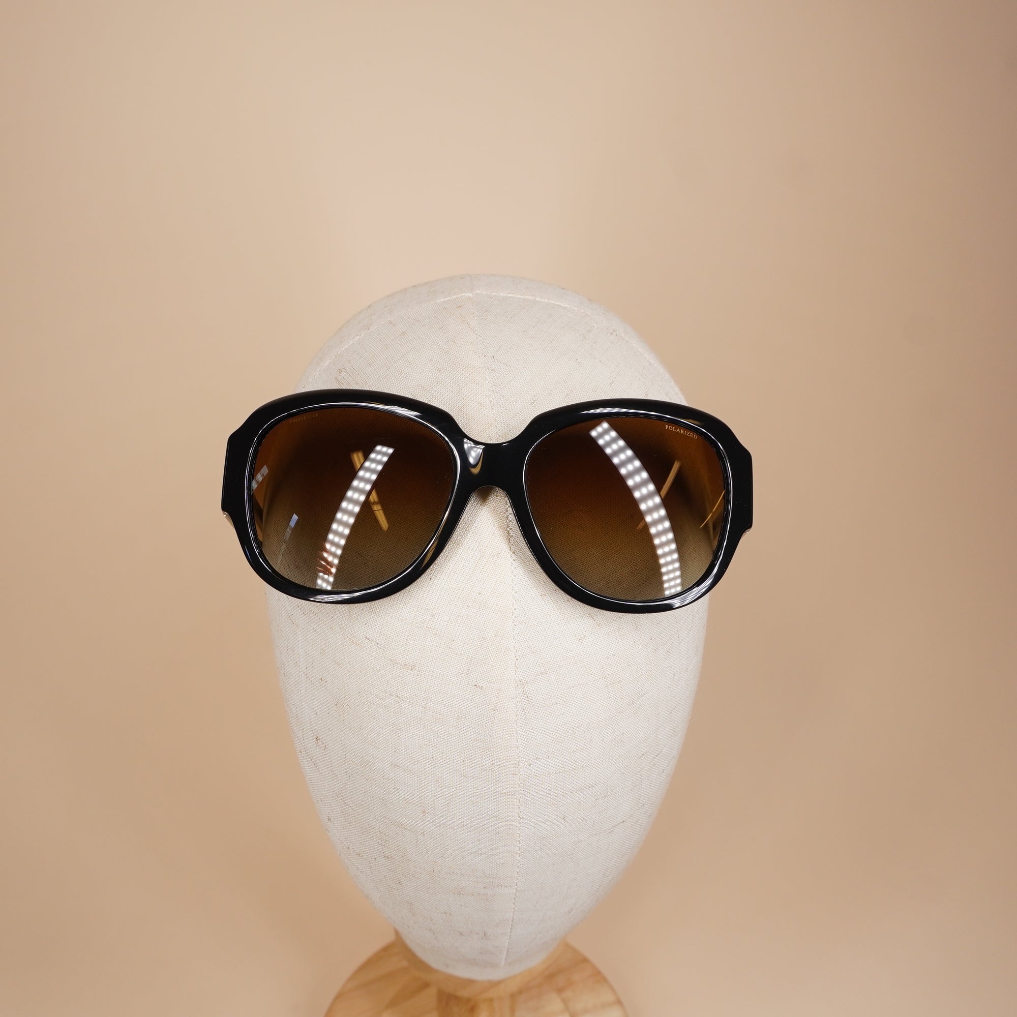 PRE-OWNED Sunglasses Women's Black/Polarized Brown Gradient