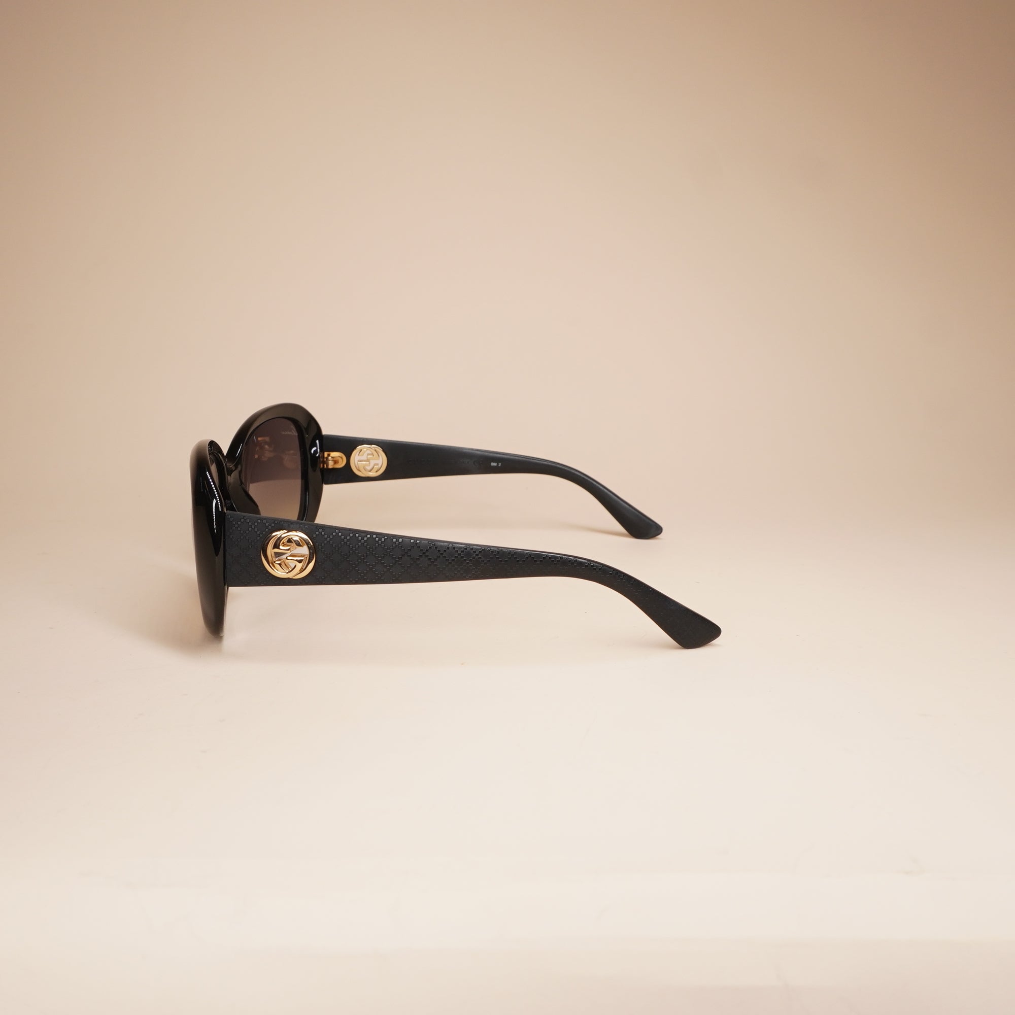 PRE-OWNED GG 3787/S Black Acetate Frame Tint Sunglasses