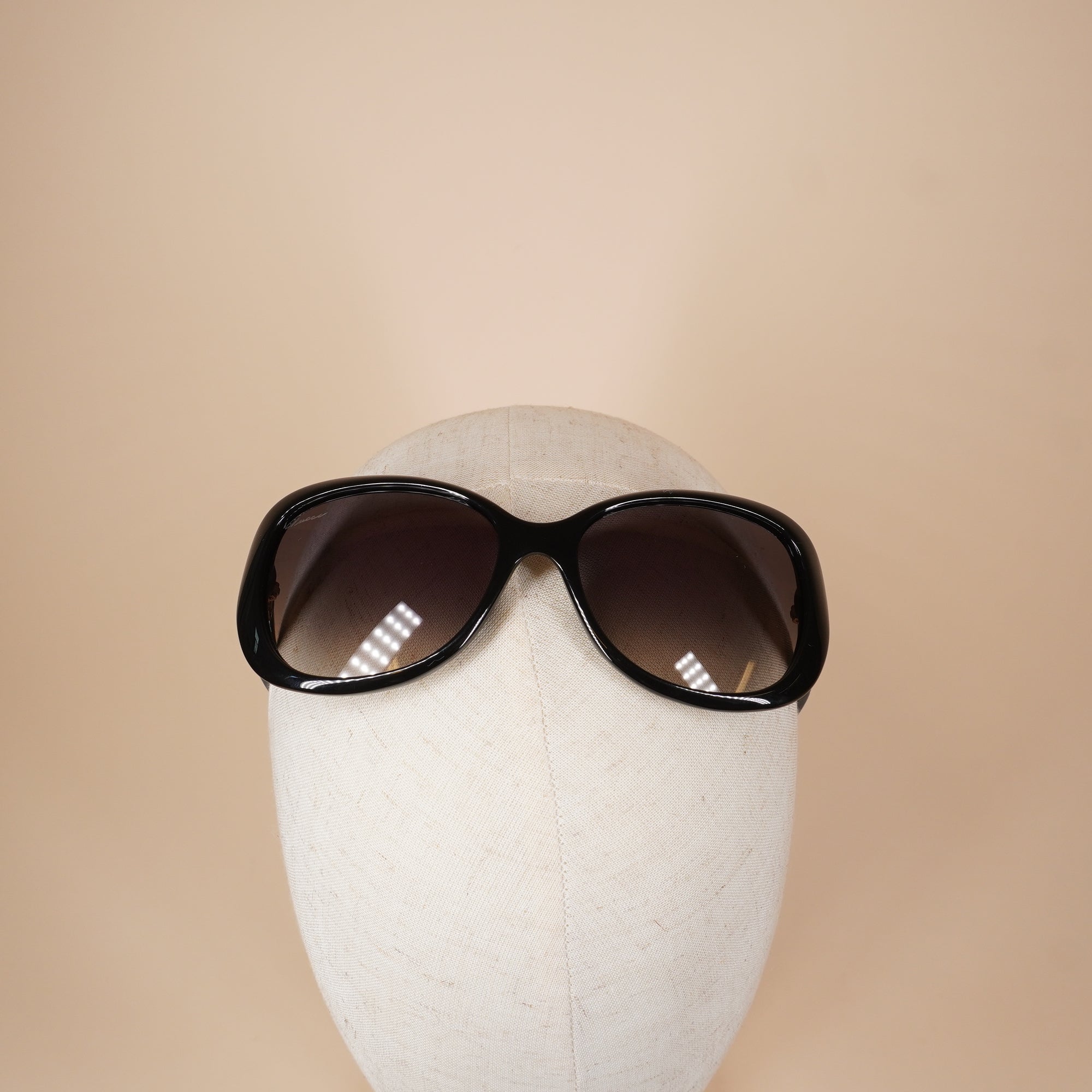PRE-OWNED GG 3787/S Black Acetate Frame Tint Sunglasses