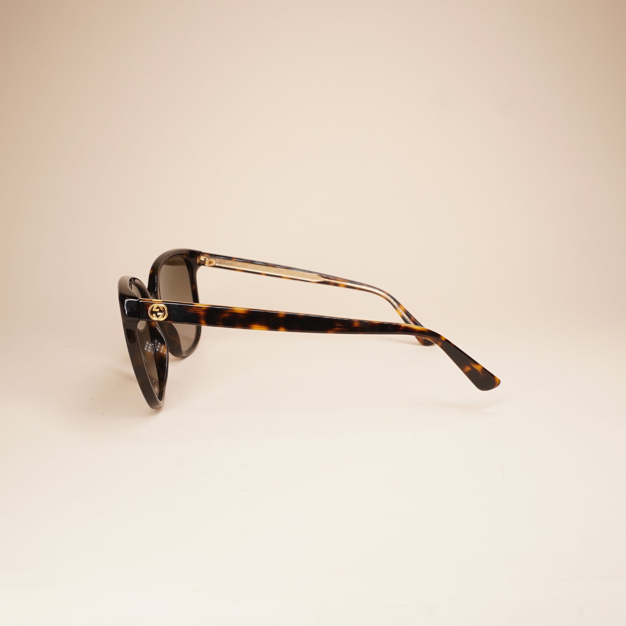 PRE-OWNED GG Tortoise Shell Acetate Gradient Lenses Sunglasses