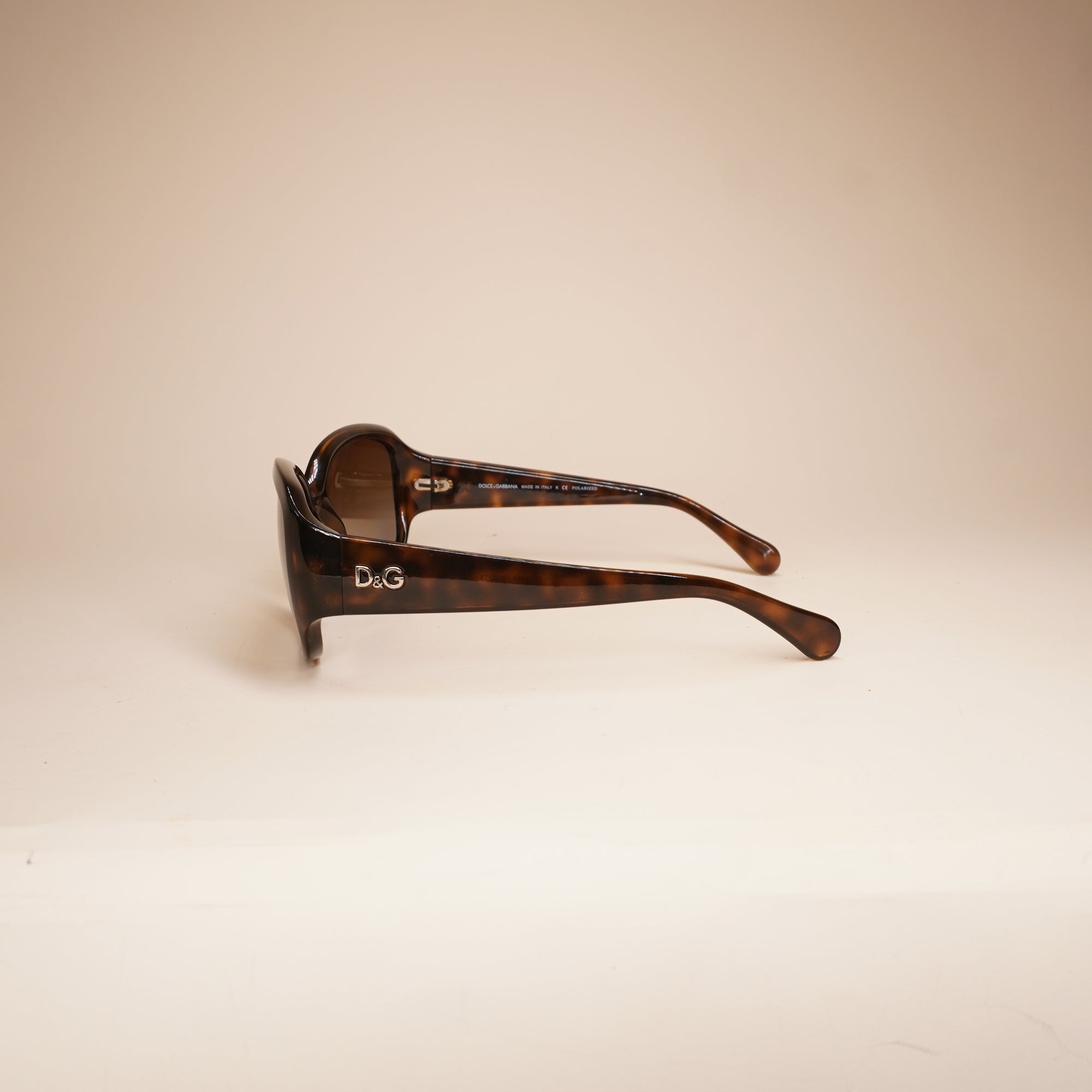 PRE-OWNED Dark Havana Square Sunglasses
