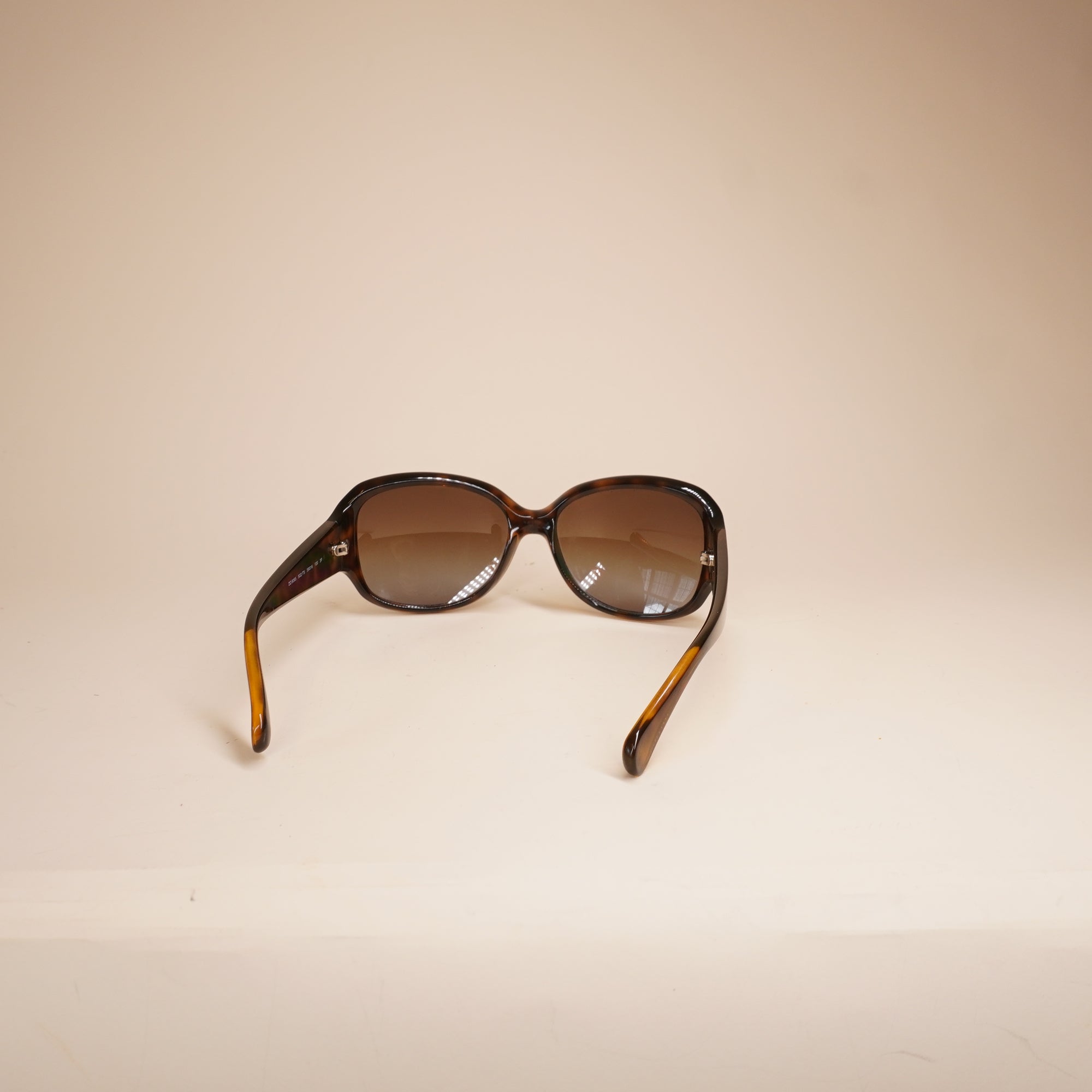 PRE-OWNED Dark Havana Square Sunglasses
