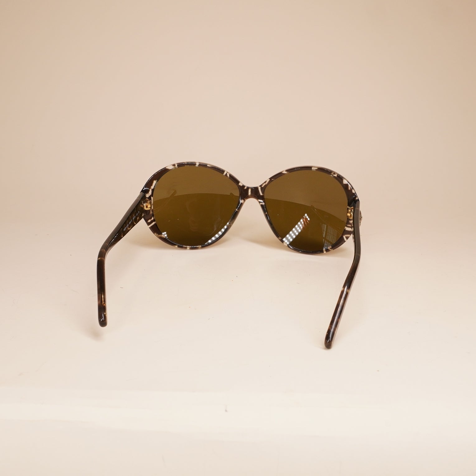 PRE-OWNED Brown Marble Medusa Sunglasses Square