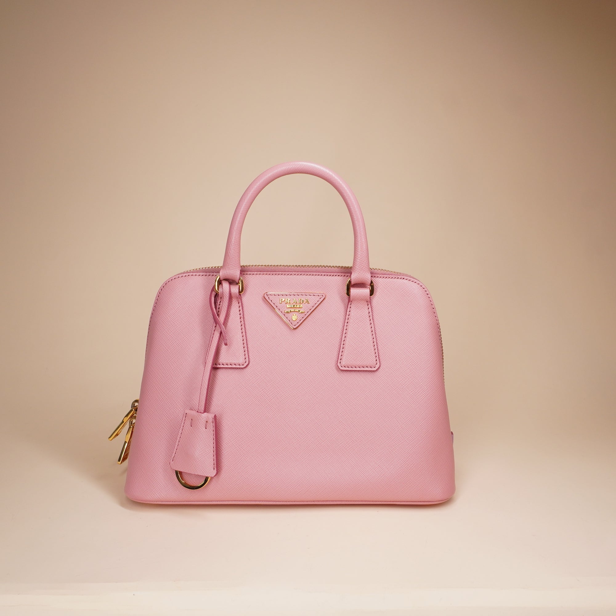 PRE-OWNED Mini Saffiano Pink Lux Promenade Bag