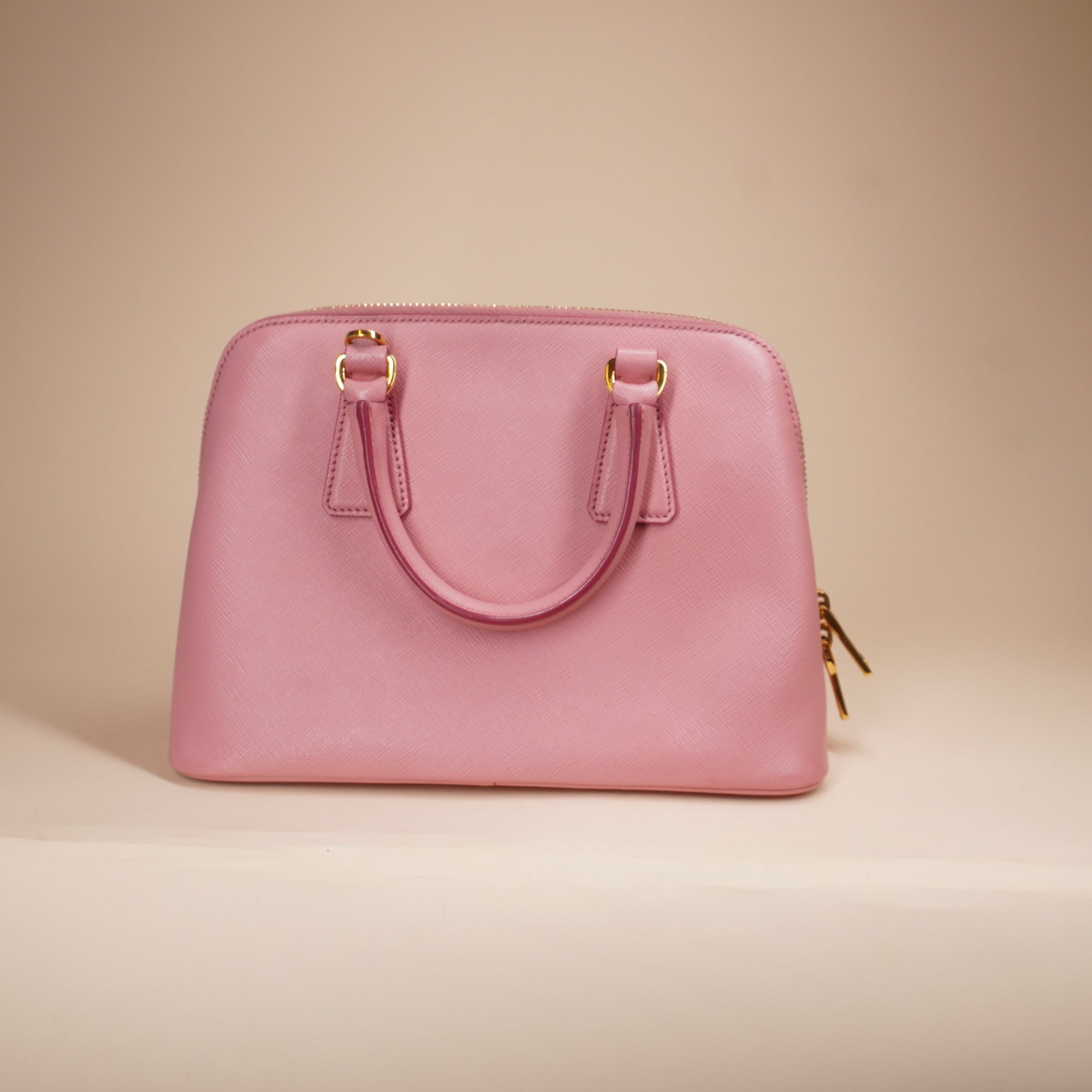 PRE-OWNED Mini Saffiano Pink Lux Promenade Bag