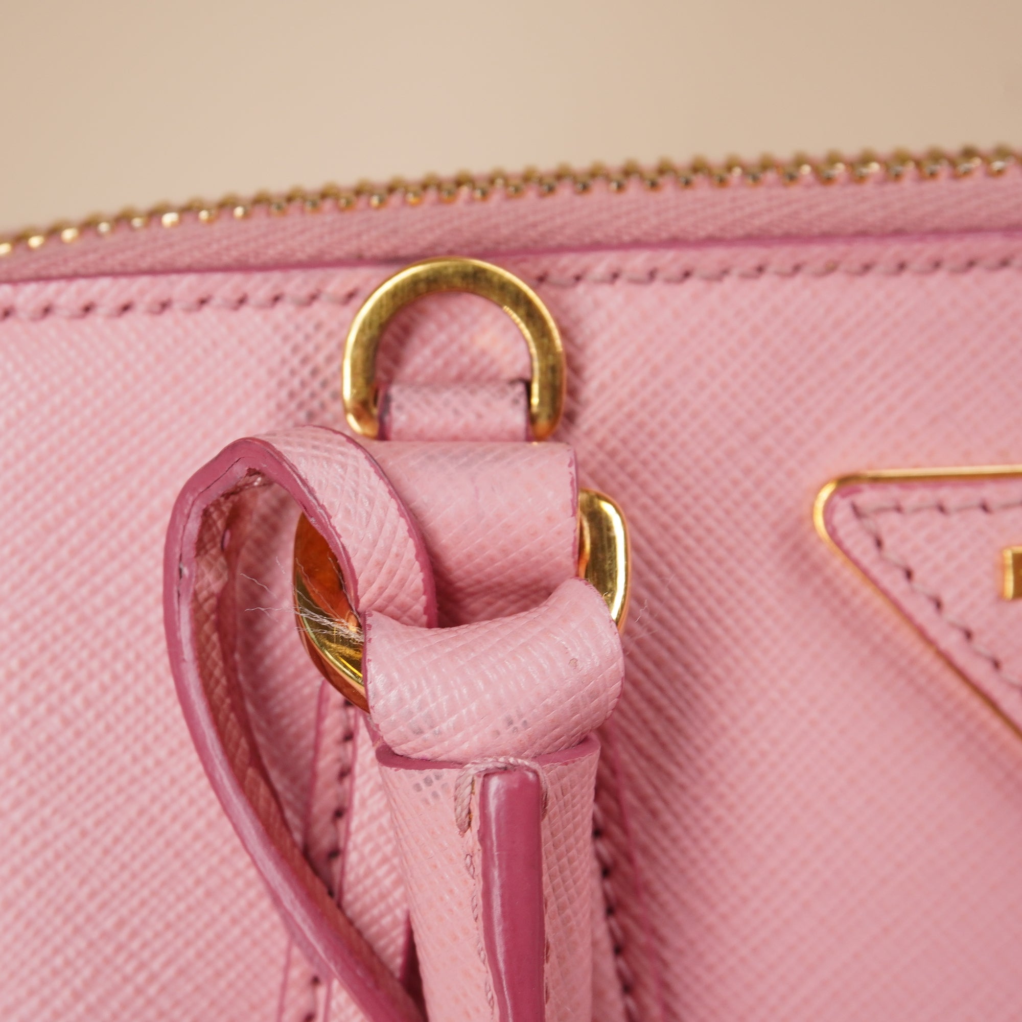PRE-OWNED Mini Saffiano Pink Lux Promenade Bag
