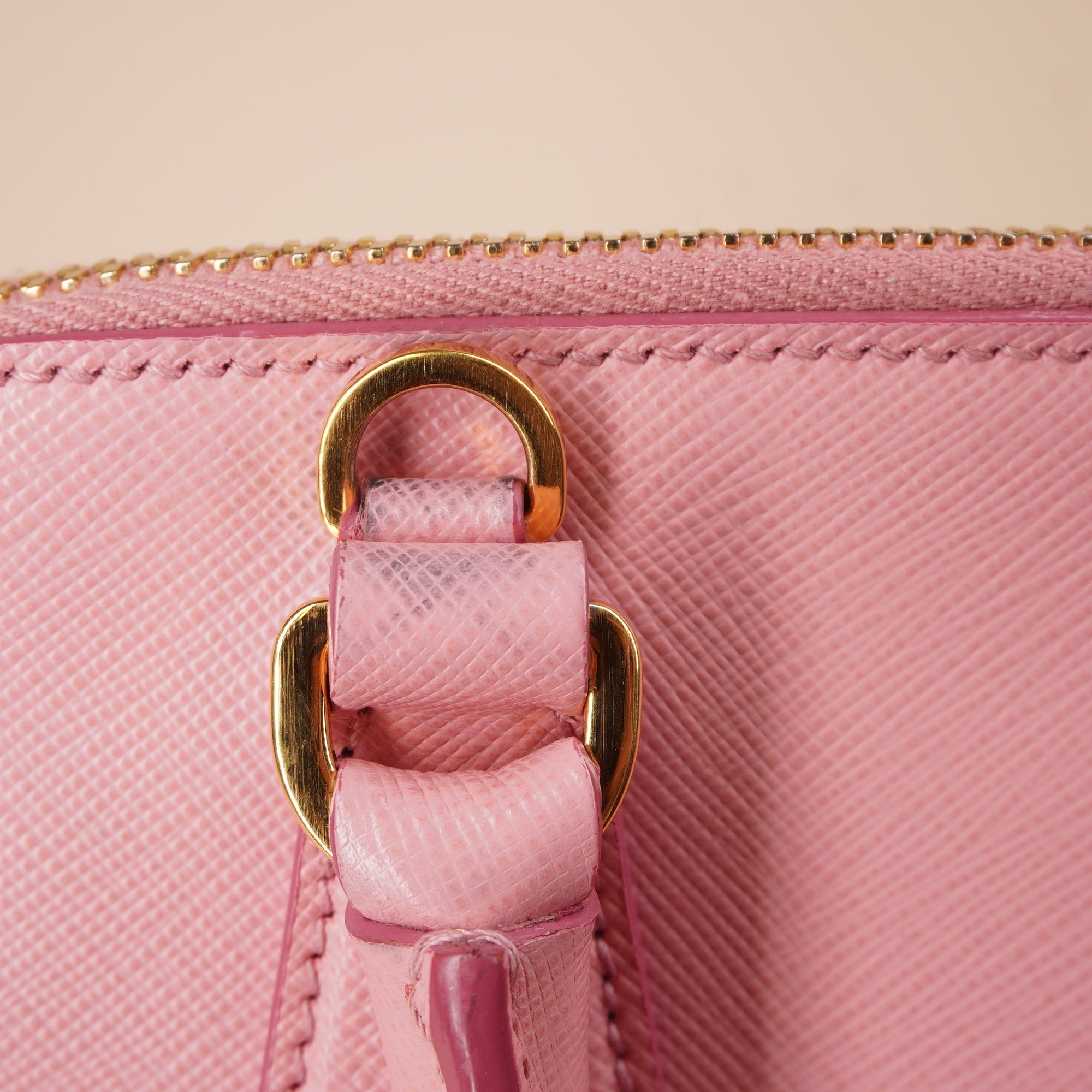 PRE-OWNED Mini Saffiano Pink Lux Promenade Bag