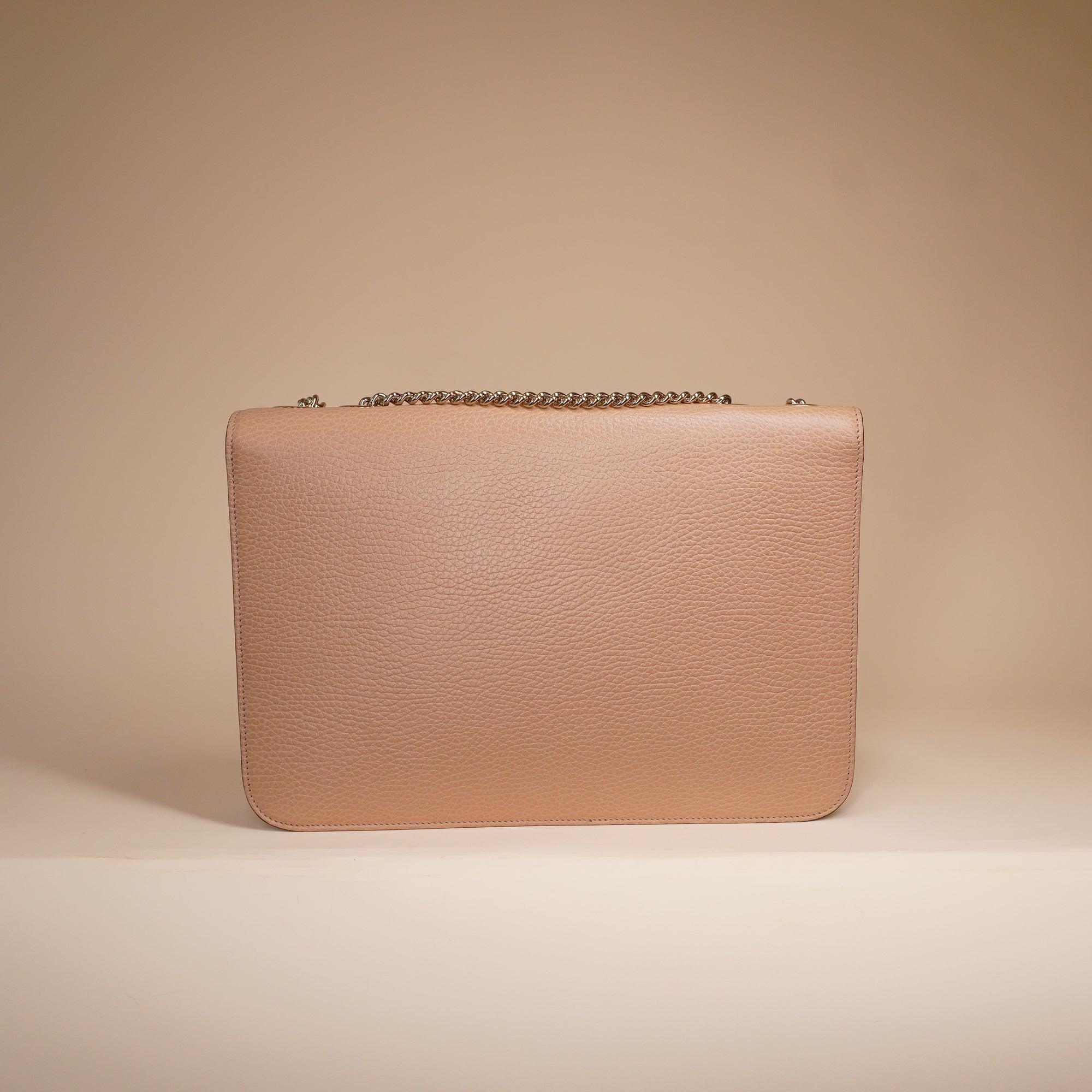 PRE-OWNED GG Beige Interlocking G Dollar Medium Shoulder Bag